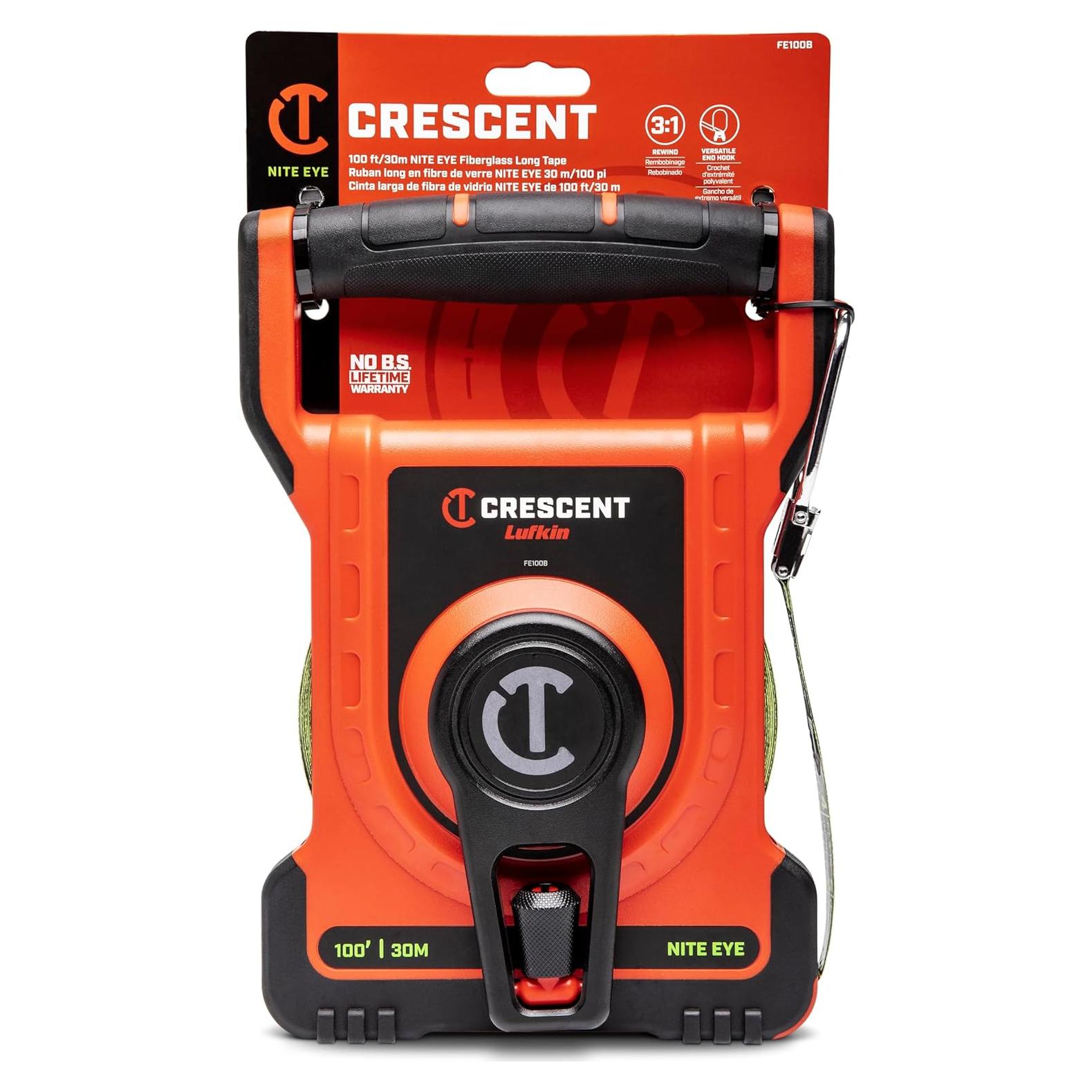Cinta Larga de Fibra de Vidrio Lufkin 30M NITE EYE FE100B