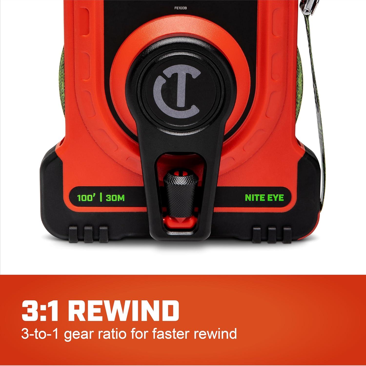 Cinta Larga de Fibra de Vidrio Lufkin 30M NITE EYE FE100B