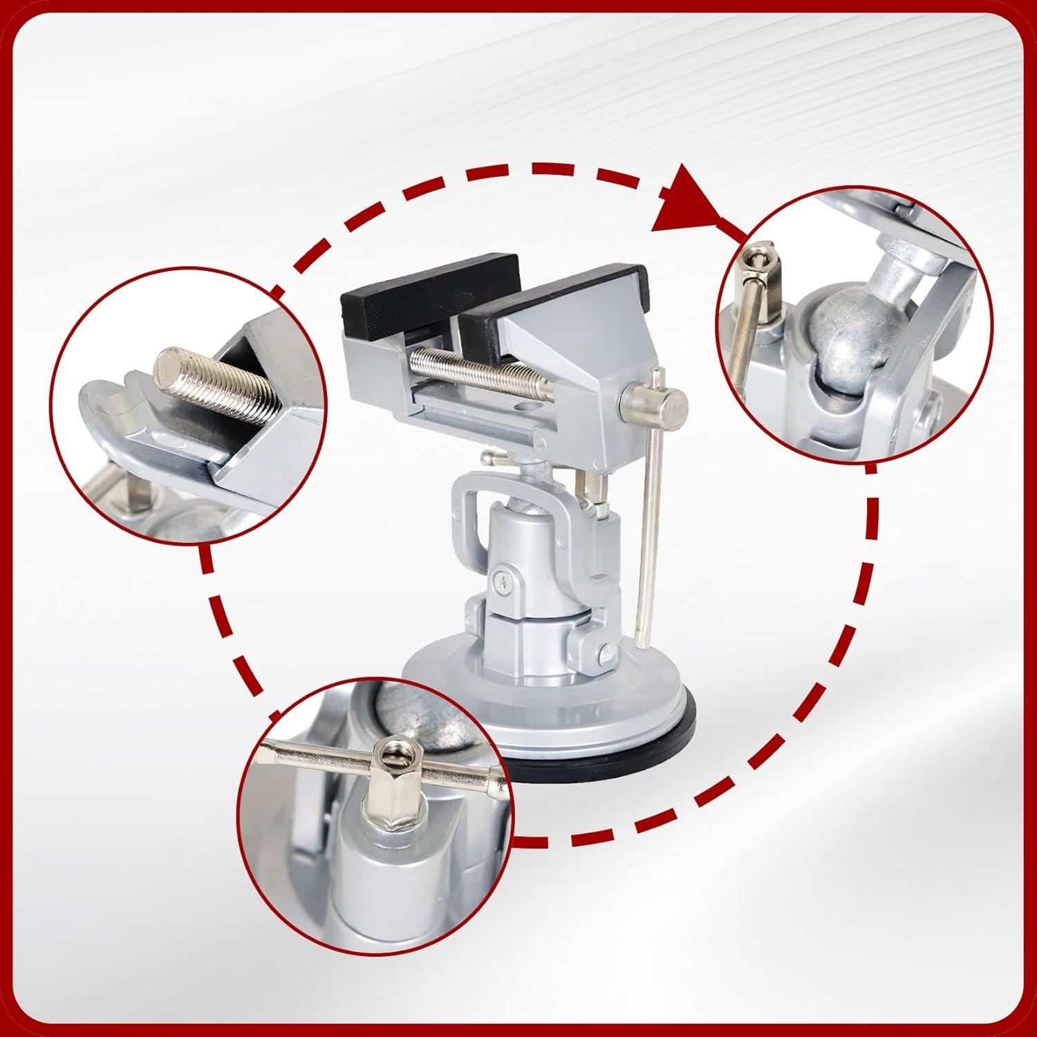 Sostenedor de Vacío Portátil Findmall 360° con Mordazas 8 cm