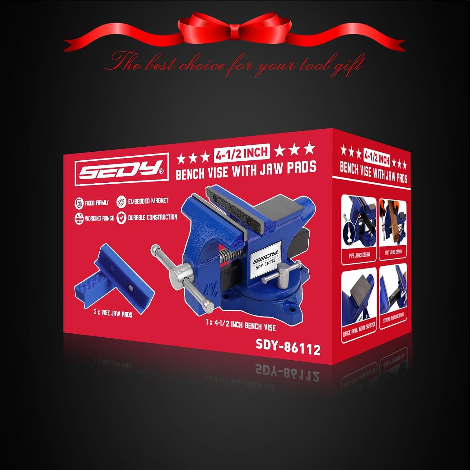 Morsa de Banco SEDY 11.4 cm Alta Resistencia con Almohadillas