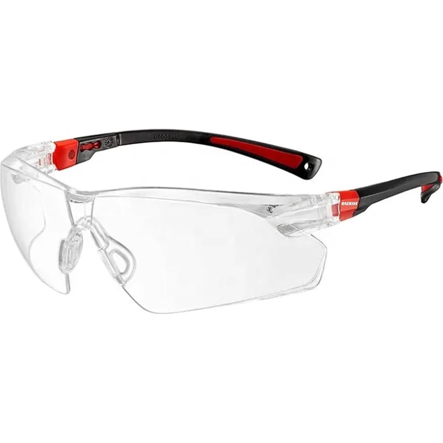 Gafas de Seguridad Anti-vaho Rojo con Protección UV y Estuche