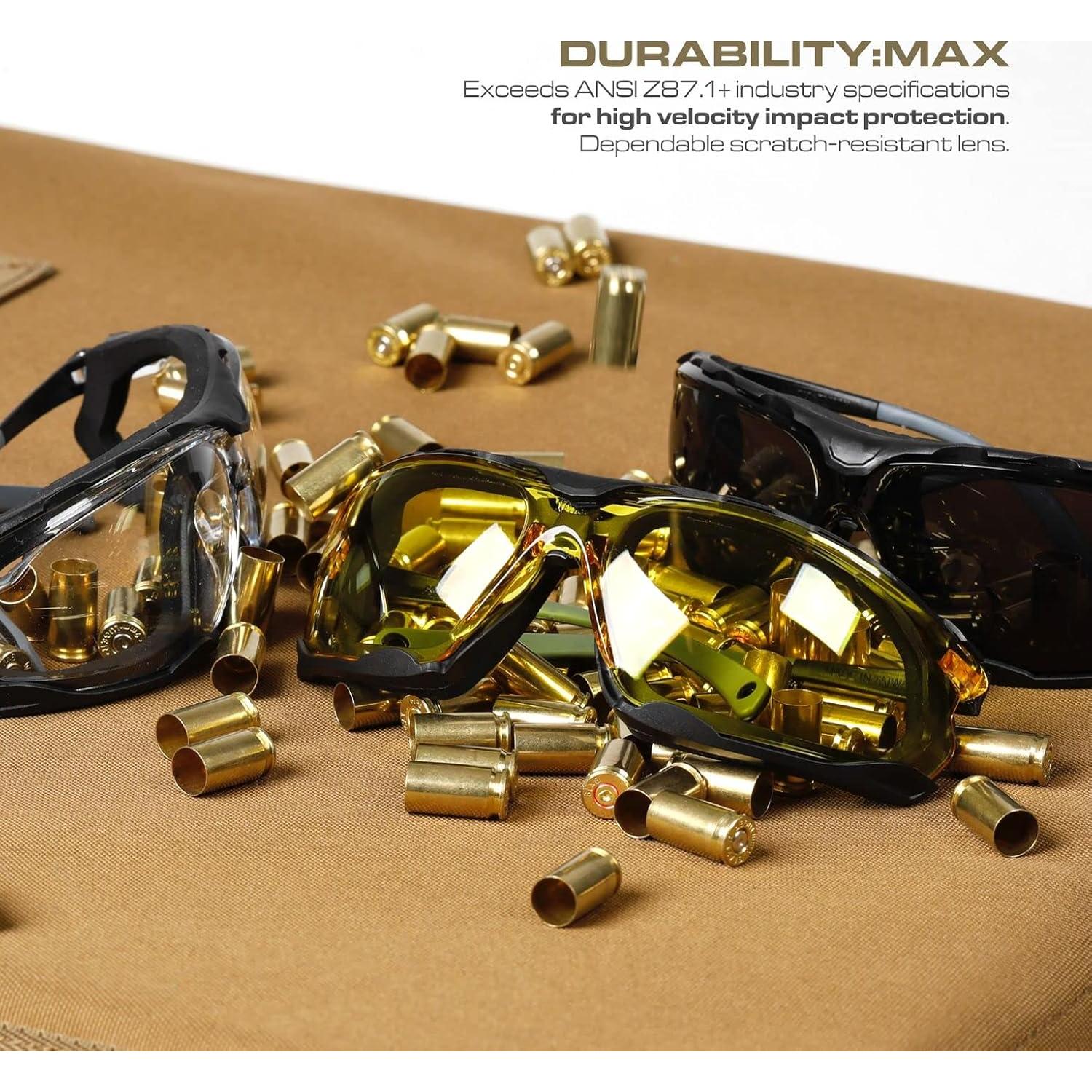 Gafas de Seguridad Estación de Guantes - Antivaho Ámbar - Cobertura Completa