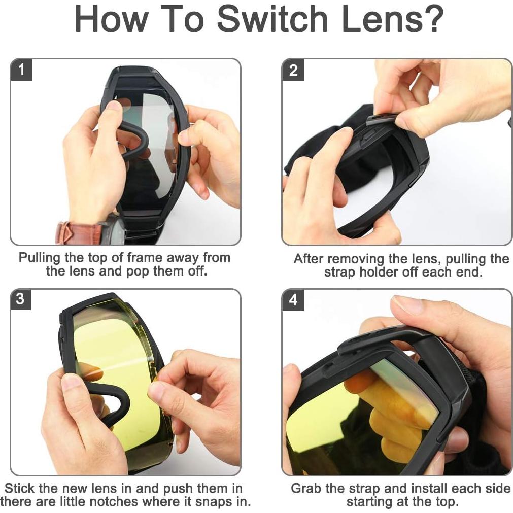 Gafas Tácticas Xaegistac S06 con 3 Lentes Intercambiables