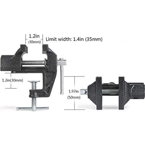 Mini Tornillo de Banco HENGDA VISE 2" Negro Portátil