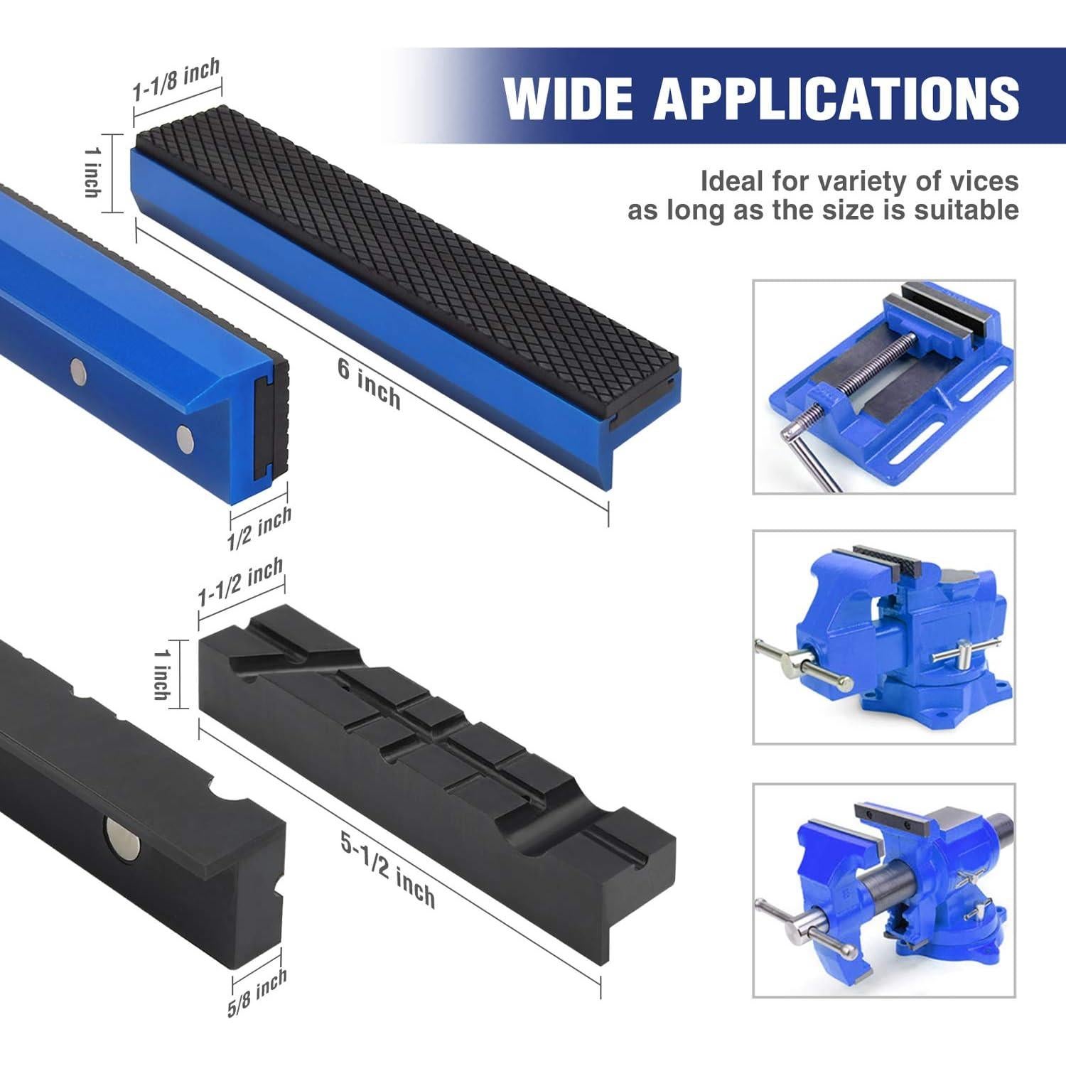 WORKPRO Set de Almohadillas de Mandíbula de Tornillo 6" y 5.5"