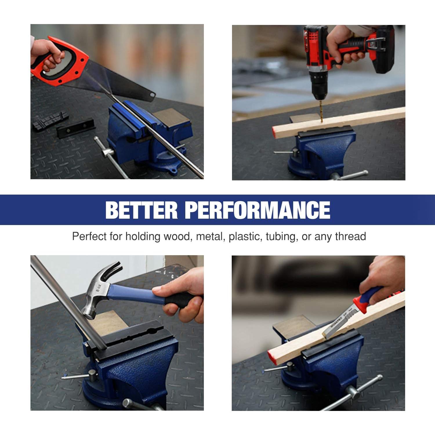 WORKPRO Set de Almohadillas de Mandíbula de Tornillo 6" y 5.5"