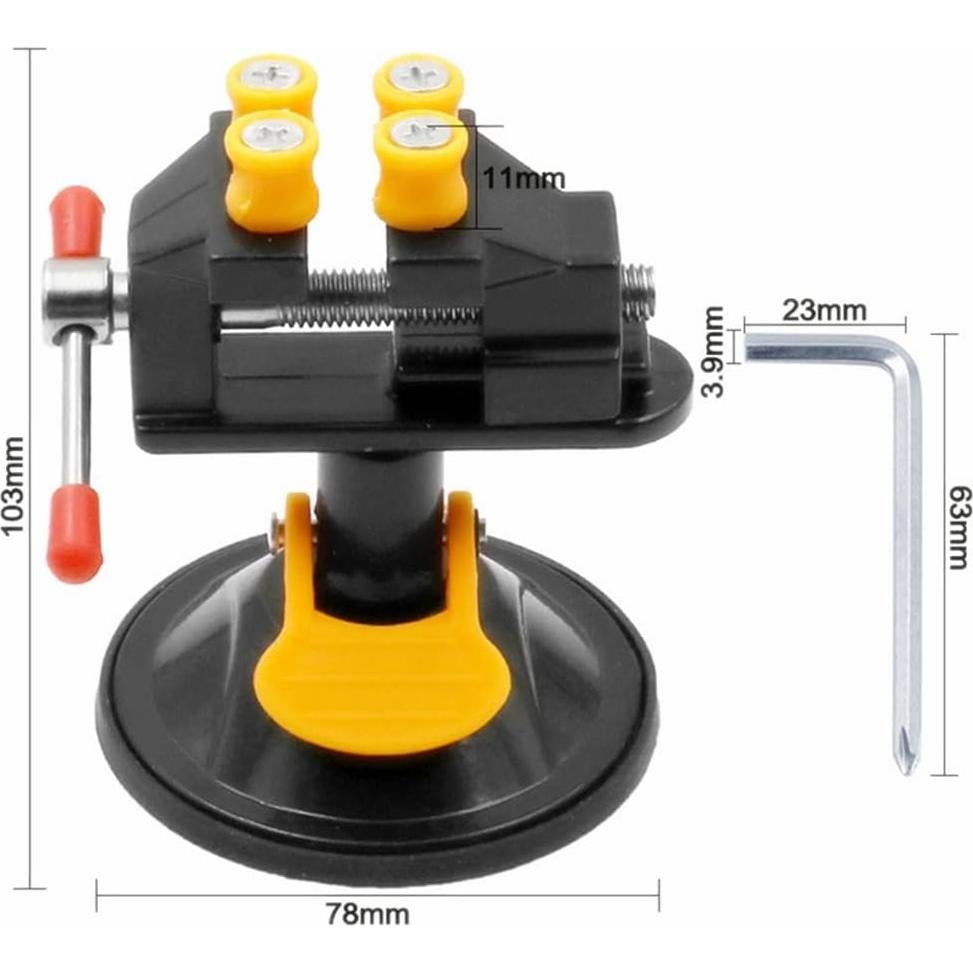 Torno de Mesa Mini Hozzwhoo con Base de Ventosa 360°