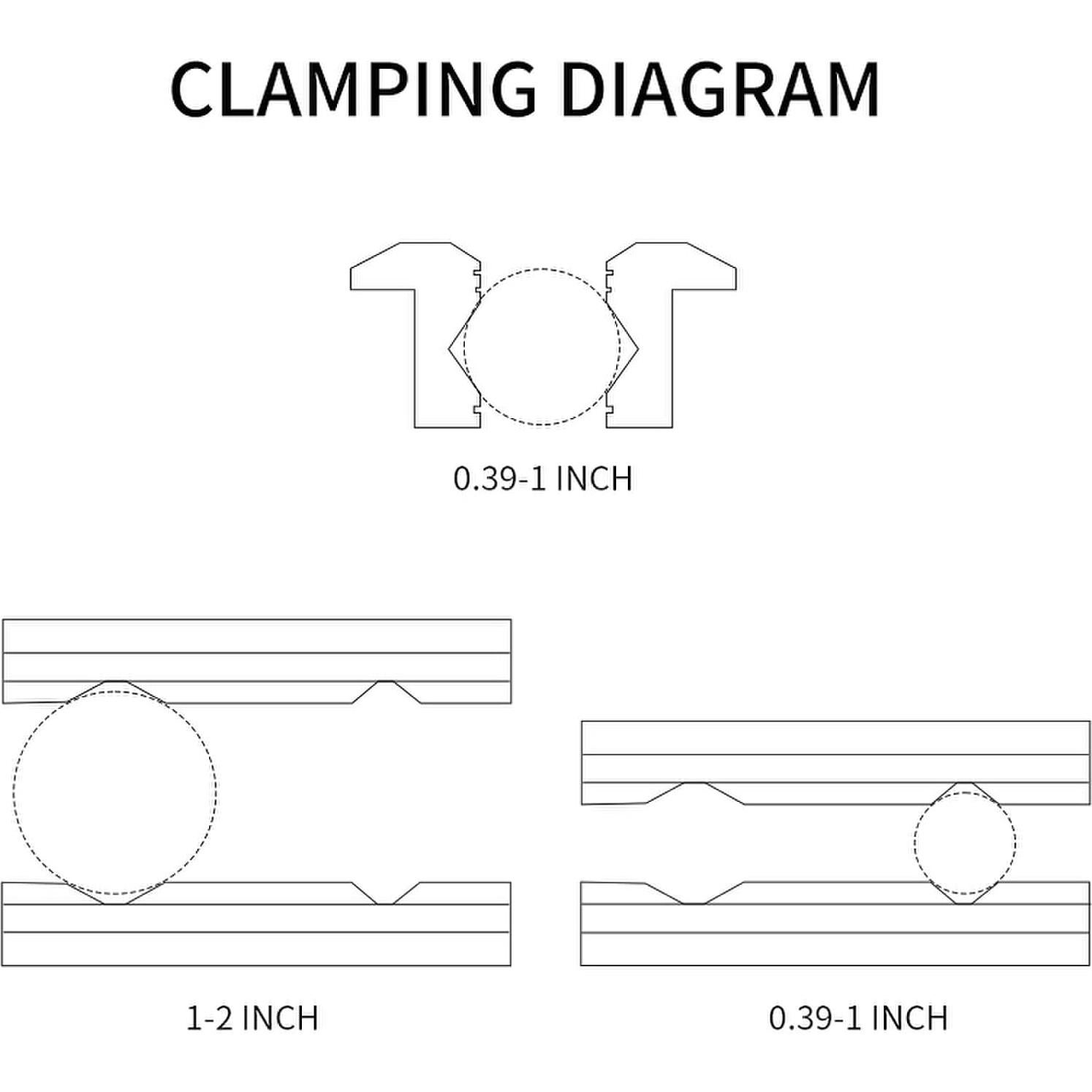 Mandíbulas de Tornillo de Aluminio LTL Tipo V 6" Magnéticas