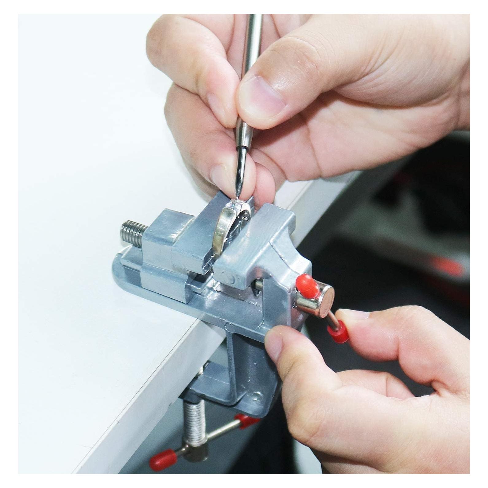 Mini Prensa de Banco SHANGNIULU 10x5 cm Aluminio Plata