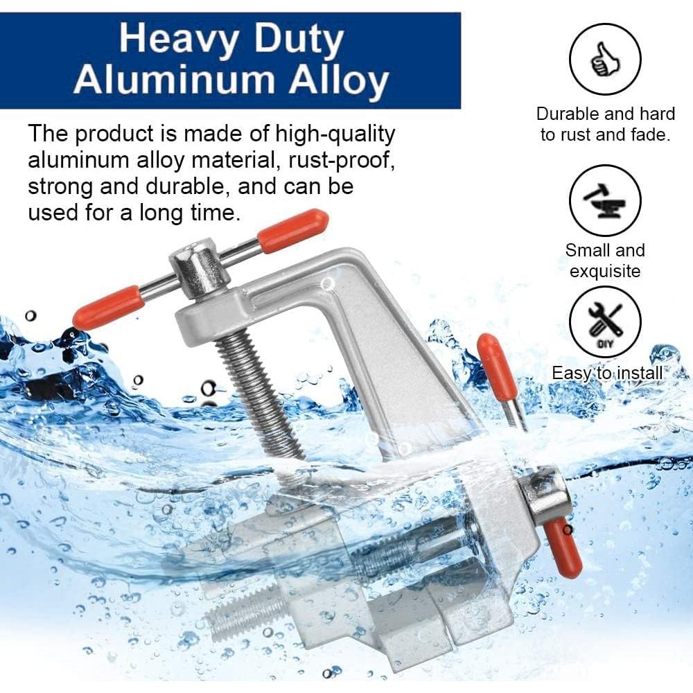 Mini Prensa de Banco SHANGNIULU 10x5 cm Aluminio Plata