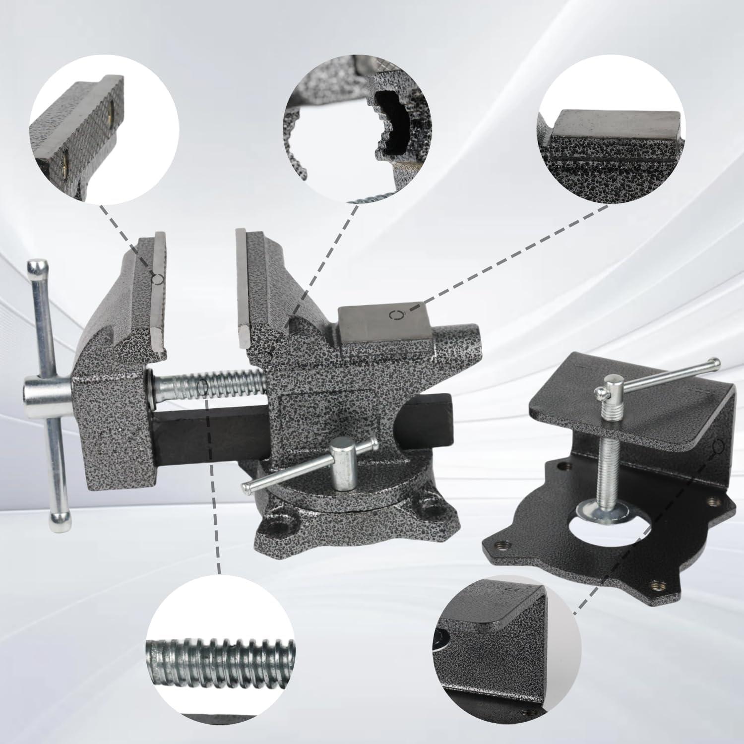 Prensa de banco WMQH 4.5" multiusos giratoria 270°