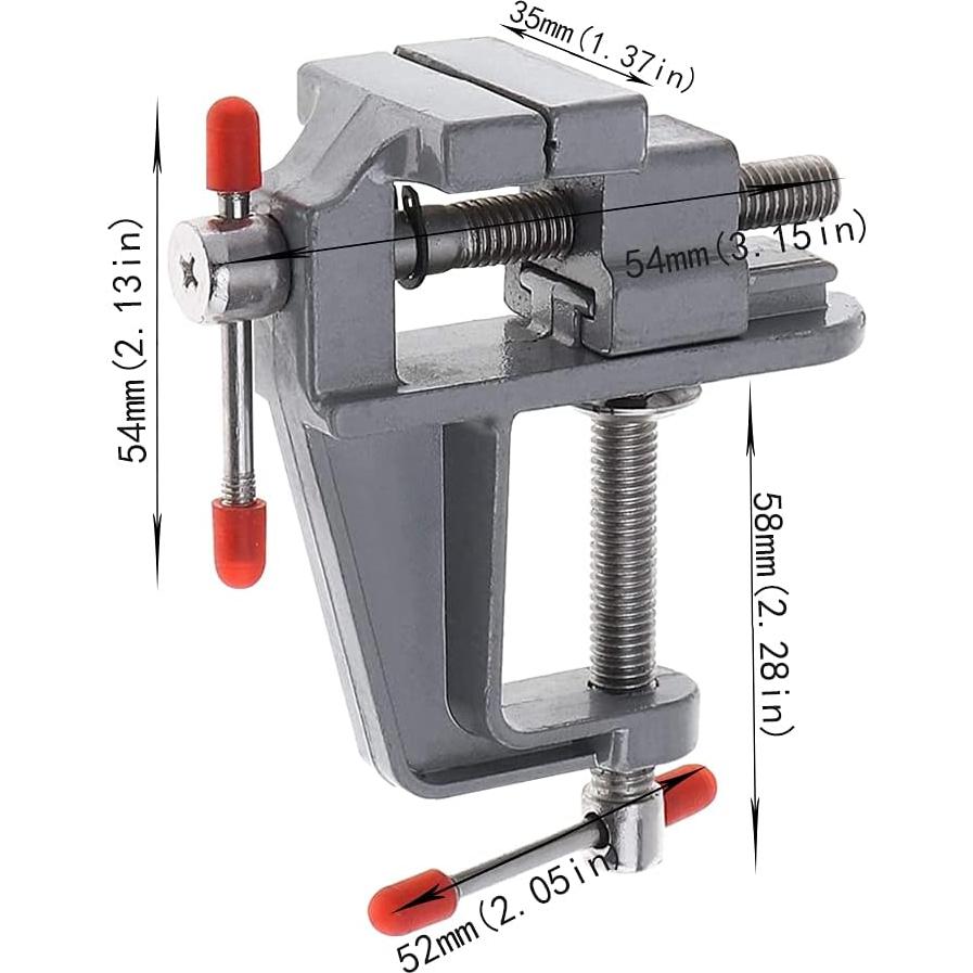 Mini prensa de banco Foitech de aluminio ajustable 30mm