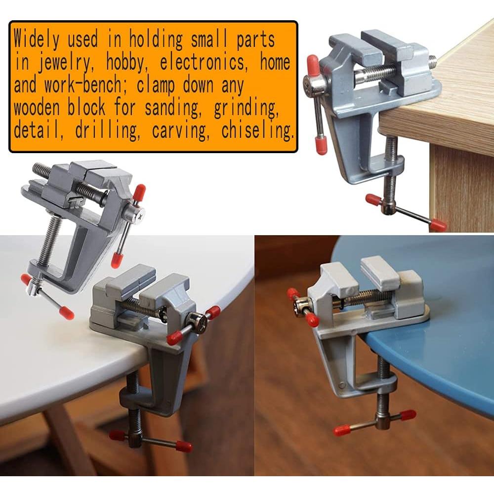 Mini prensa de banco Foitech de aluminio ajustable 30mm