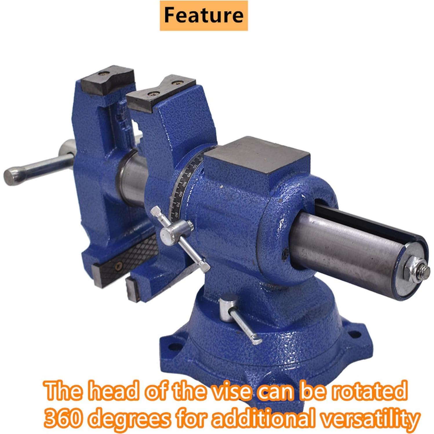 Morsa de Banco Multiusos Waltyotur 10cm 360° Rotación