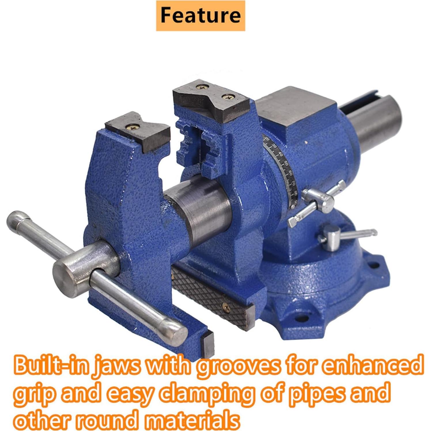 Morsa de Banco Multiusos Waltyotur 10cm 360° Rotación