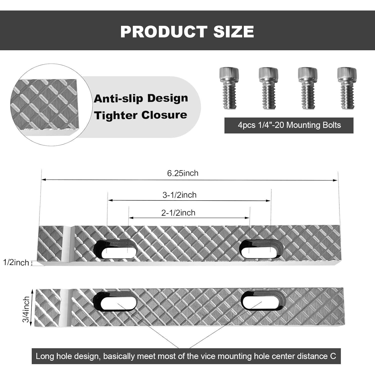 Mandíbulas de Sargento de Acero JMSMSH 16.51 cm 1 par