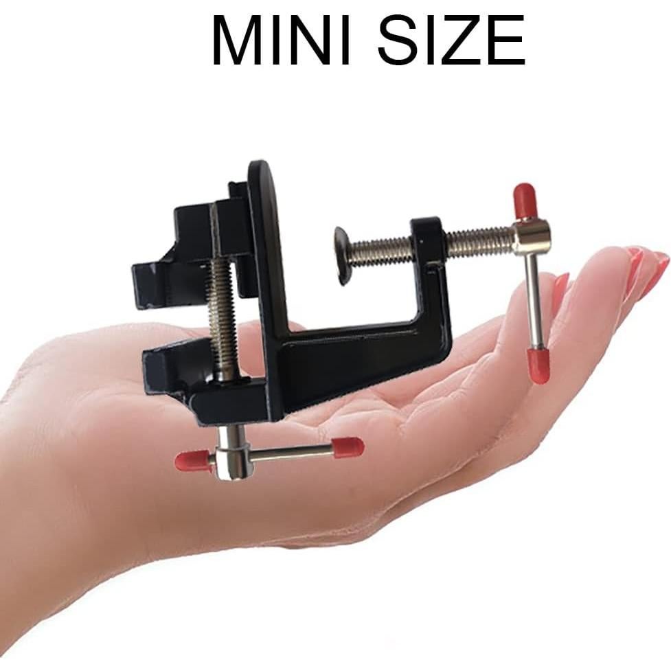 Mini Tornillo de Banco MIKMAYTOO 30mm Negro para Manualidades