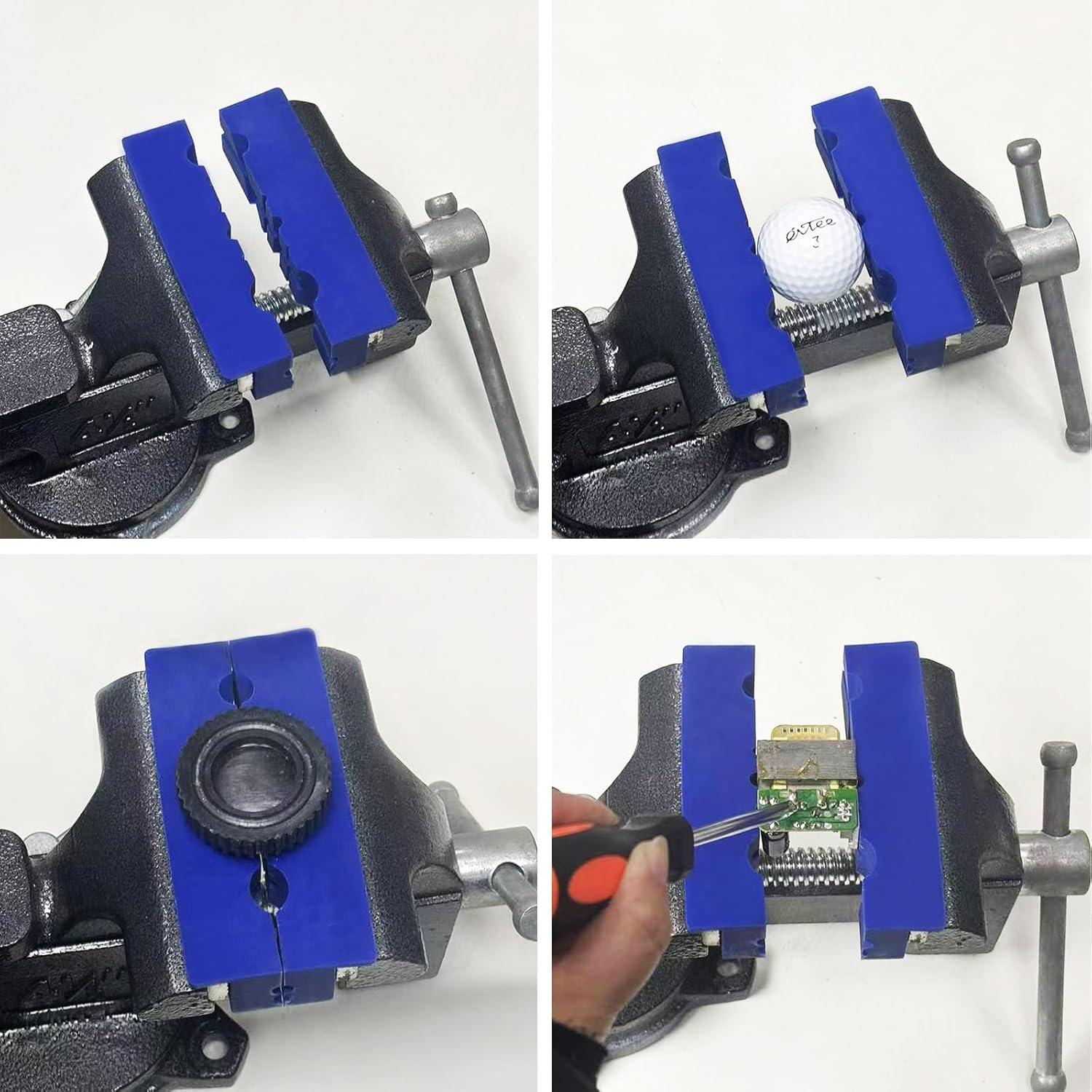 Almohadillas de Mandíbulas de Tornillo MYTEC 115mm TPU Azul 1 par