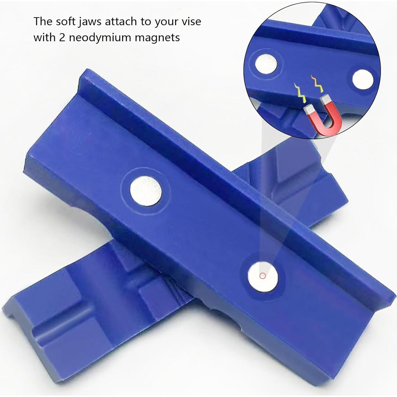 Almohadillas de Mandíbulas de Tornillo MYTEC 115mm TPU Azul 1 par