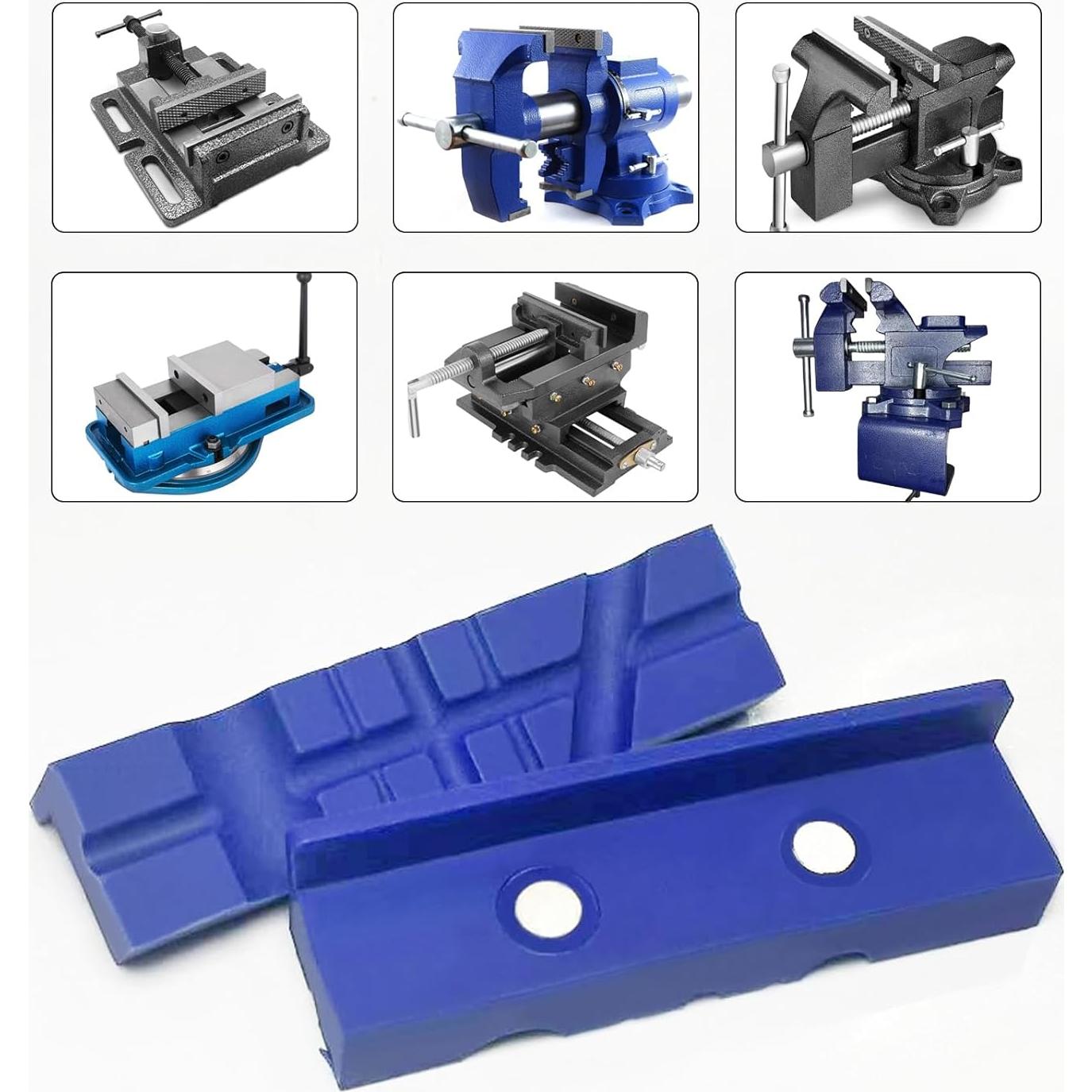 Almohadillas de Mandíbulas de Tornillo MYTEC 115mm TPU Azul 1 par