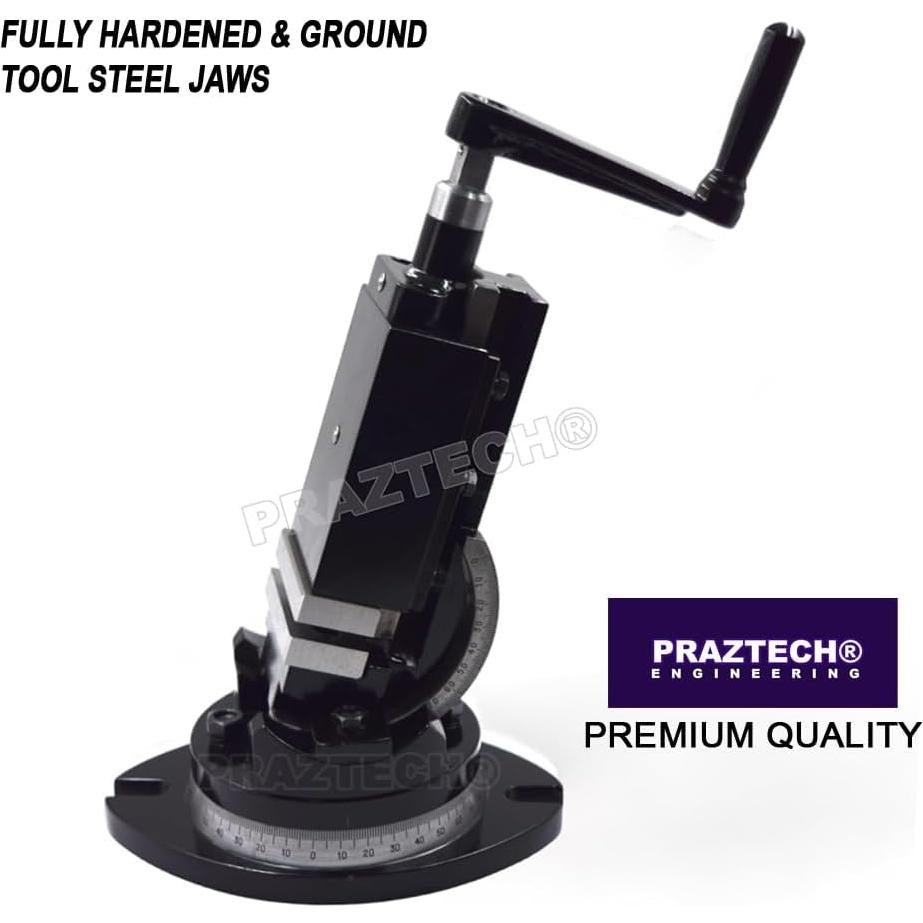 Prensa de Fresado de Precisión PRAZTECH 2 Ejes 50mm