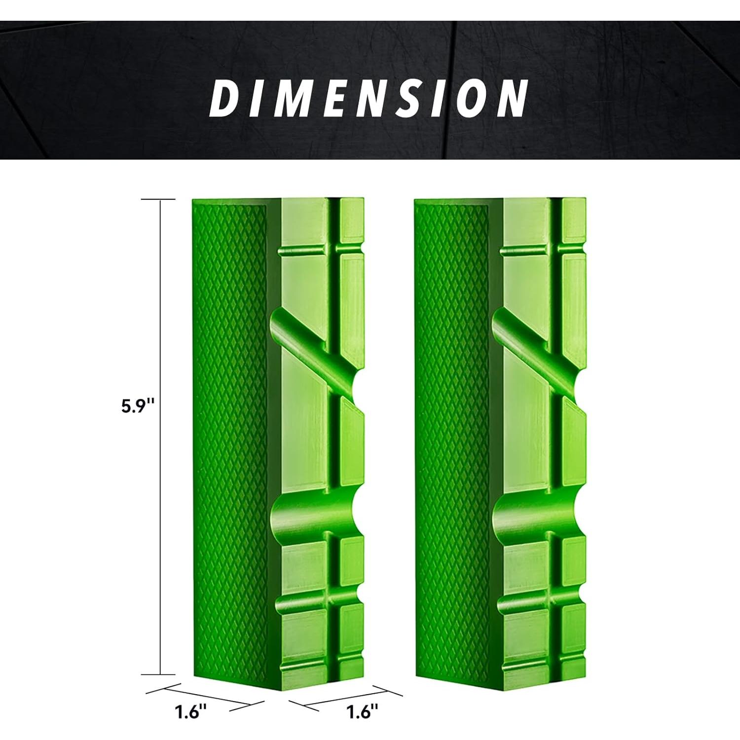 Mandíbulas de Sargento TRISENSE TPU 15.24 cm Verde 1 Par