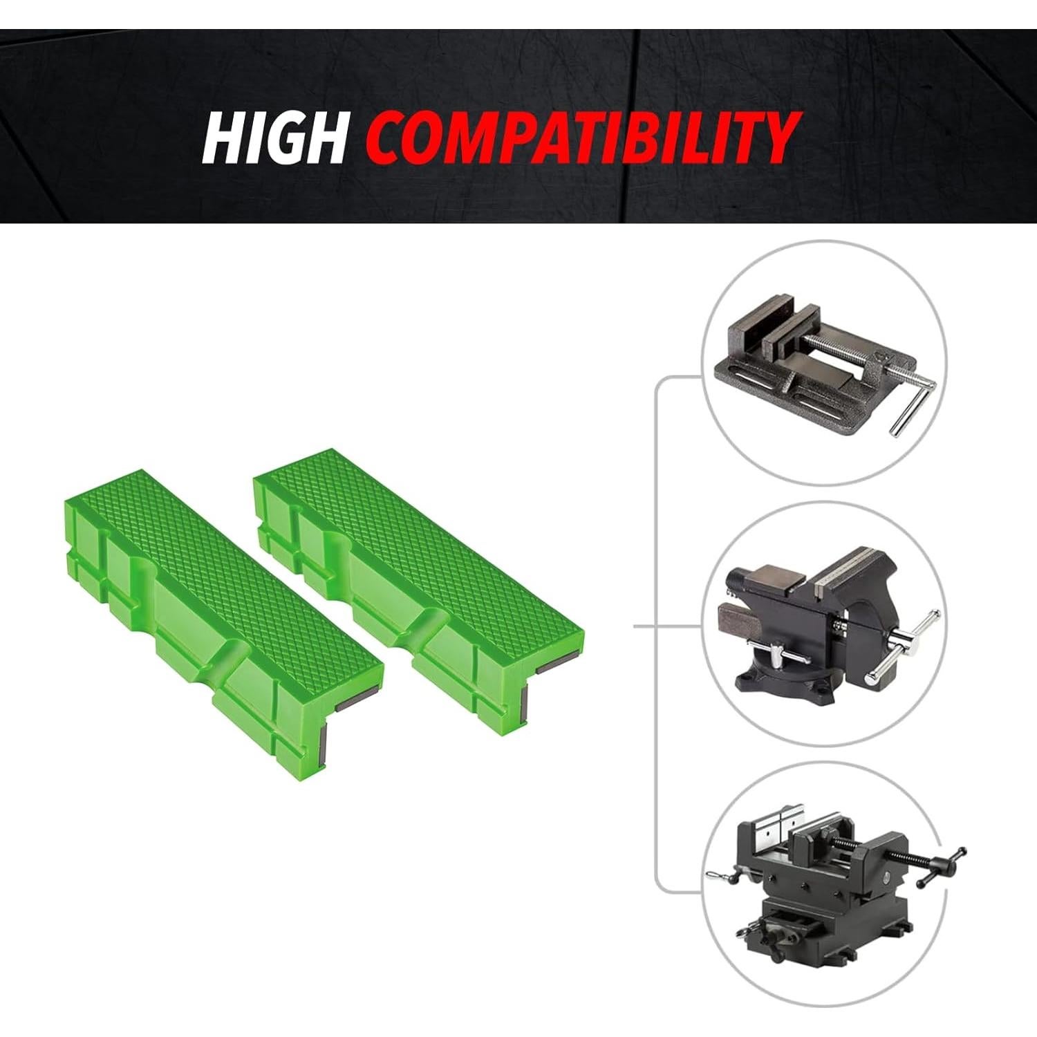 Mandíbulas de Sargento TRISENSE TPU 15.24 cm Verde 1 Par