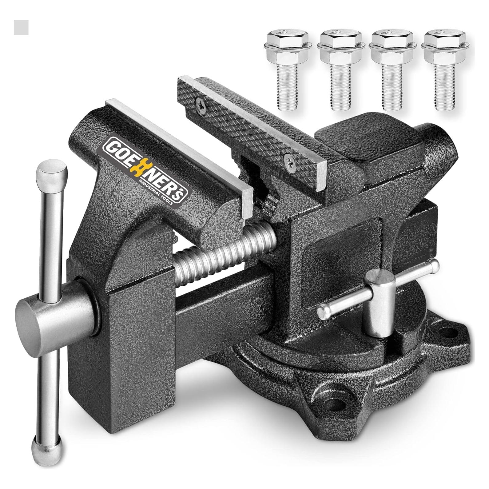 Prensa de banco Kitvance 4.5" acero forjado 2200 lbs