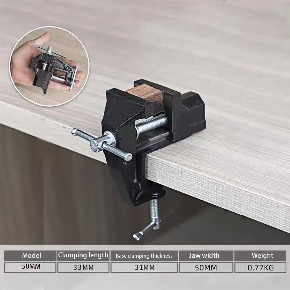 Mini Prensa de Banco MIKMAYTOO 5 cm Negra Portátil