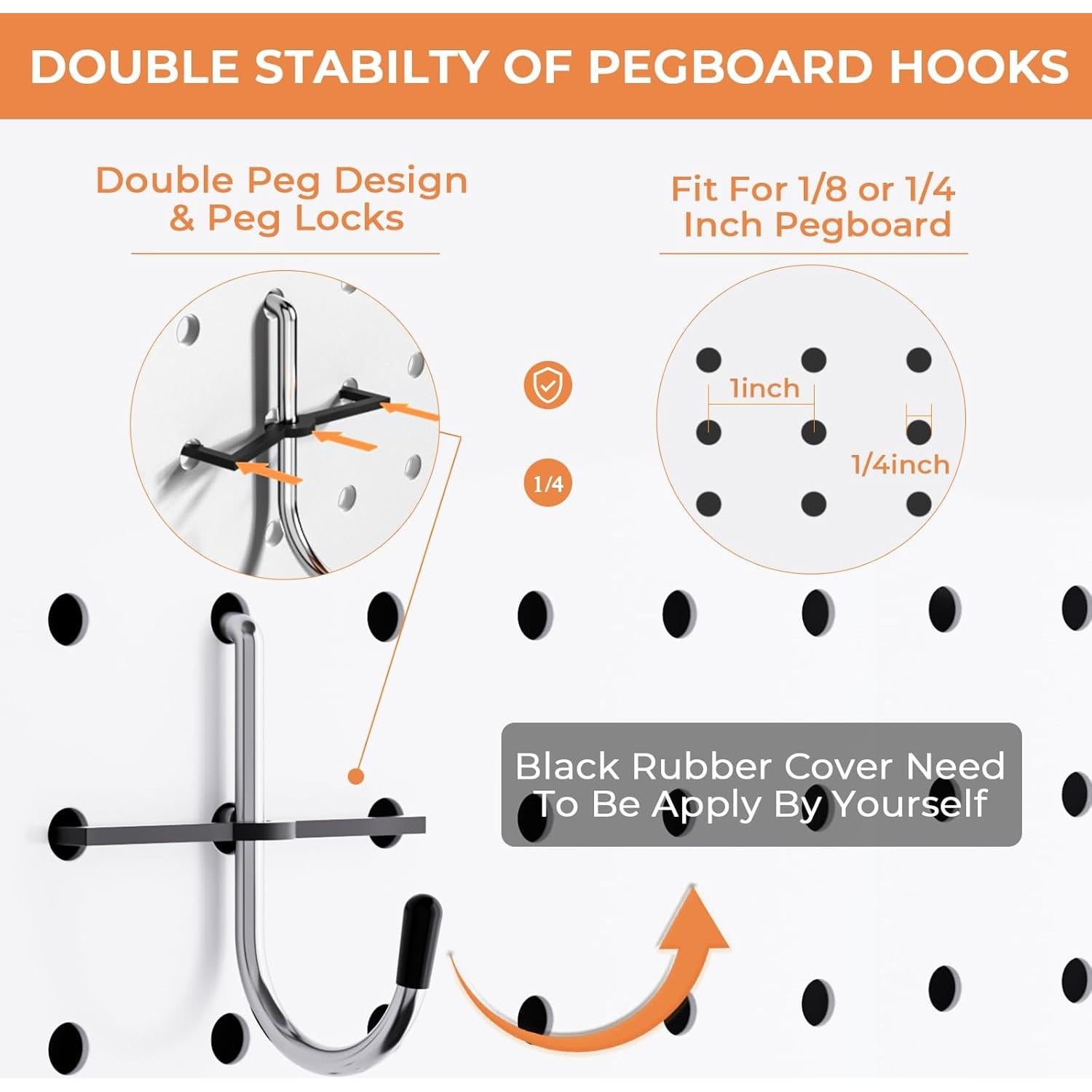 Kit de Accesorios para Tableros Perforados INCLY 120PCS