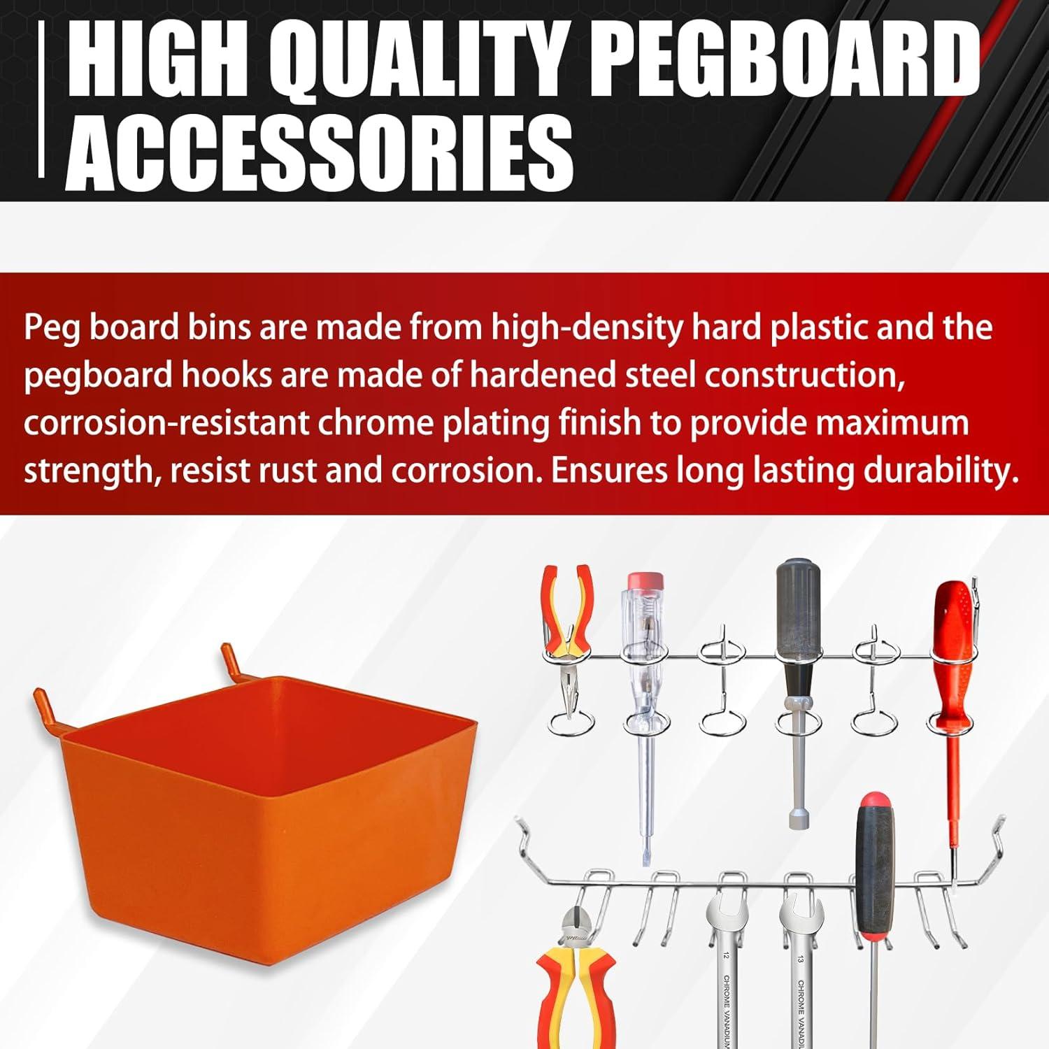 C&T Kit de Ganchos para Tablero de Clavos 80 Piezas 3.2-6.4mm