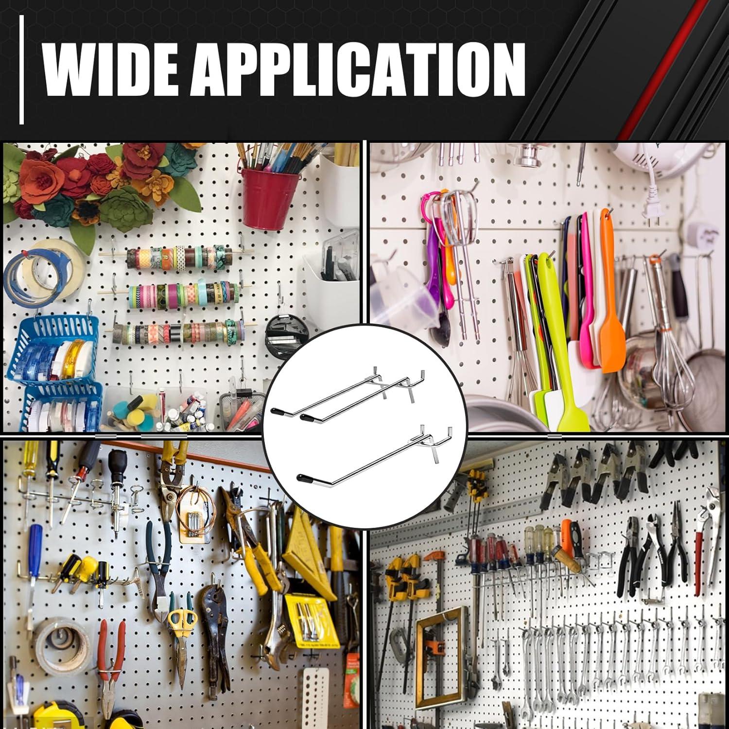 C&T Kit de Ganchos para Tablero de Clavos 80 Piezas 3.2-6.4mm