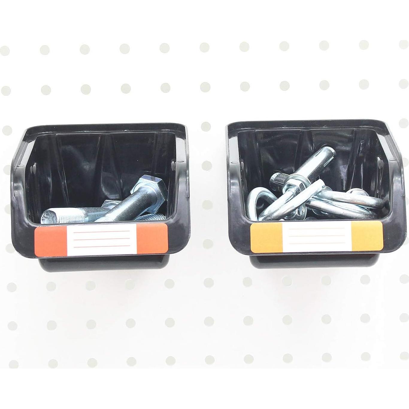 Kit de 12 Bins Negros para Pegboard Colorstorm - Almacenamiento de Herramientas