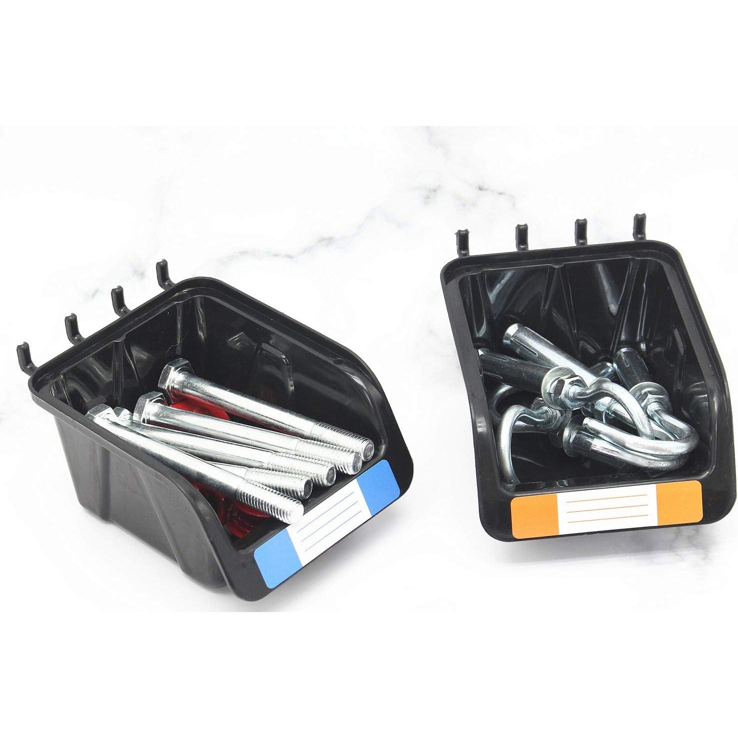Kit de 12 Bins Negros para Pegboard Colorstorm - Almacenamiento de Herramientas