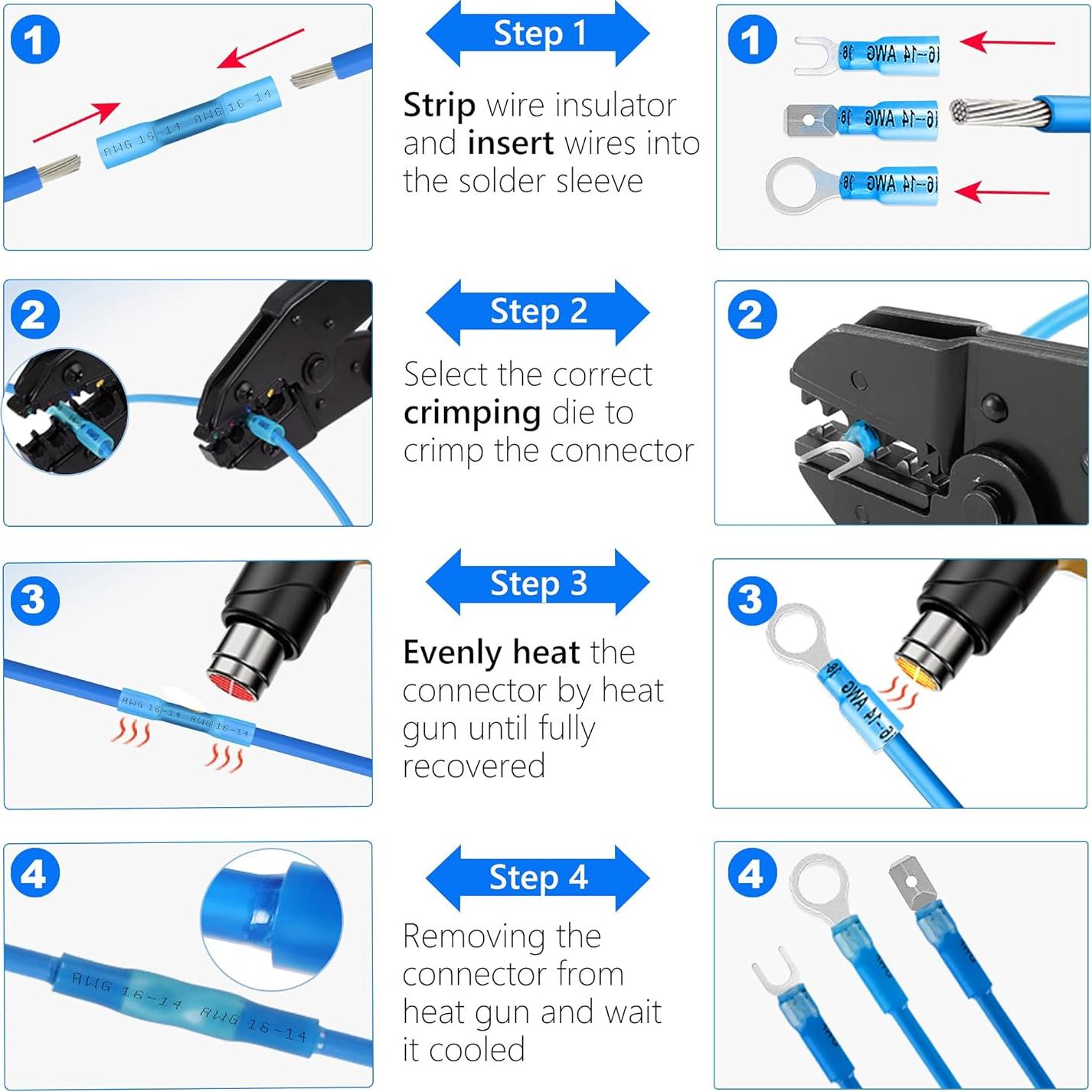 Kit de Conectores de Cable Termoretráctiles Kuject 320PCS