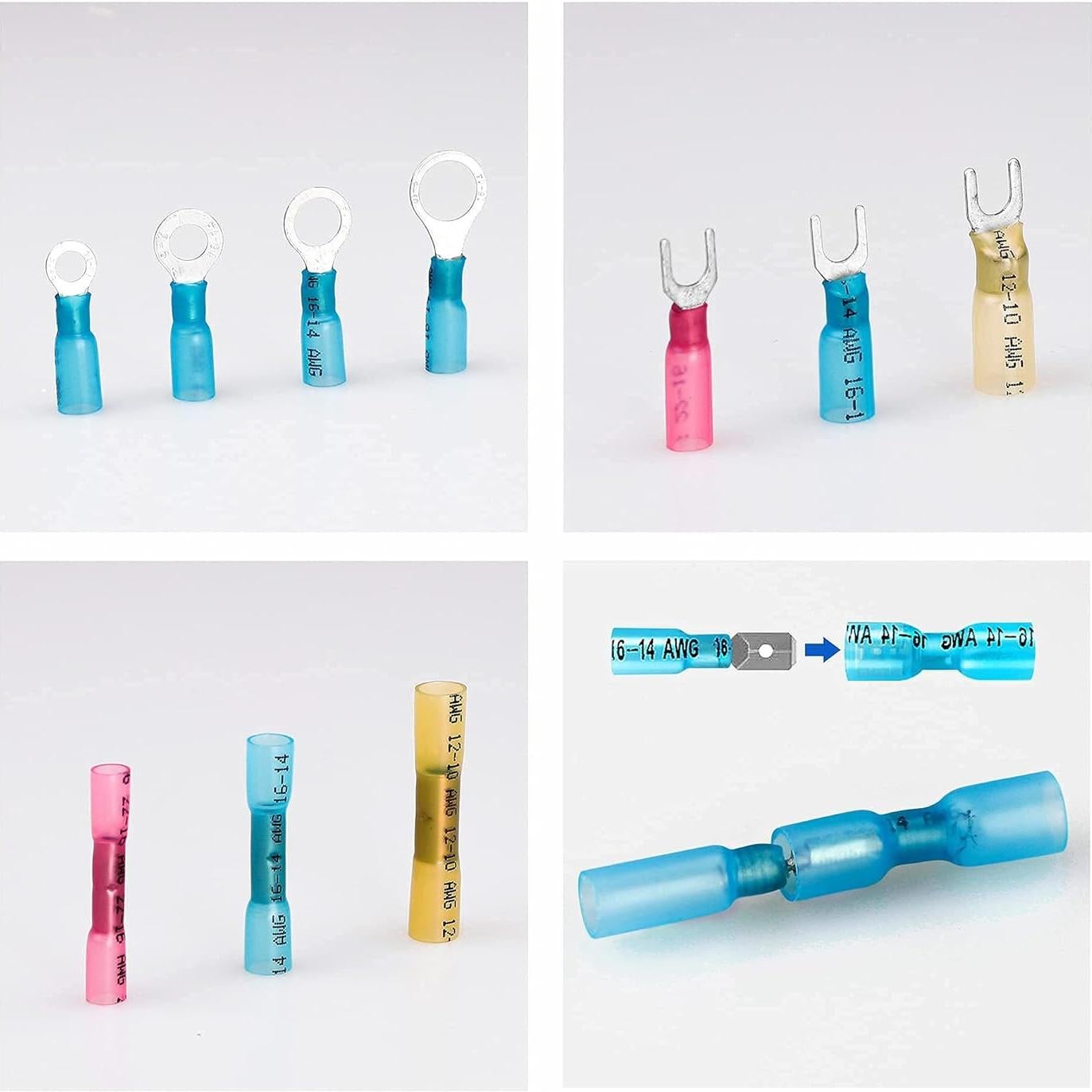 Kit de Conectores de Cable Termoretráctiles Kuject 320PCS