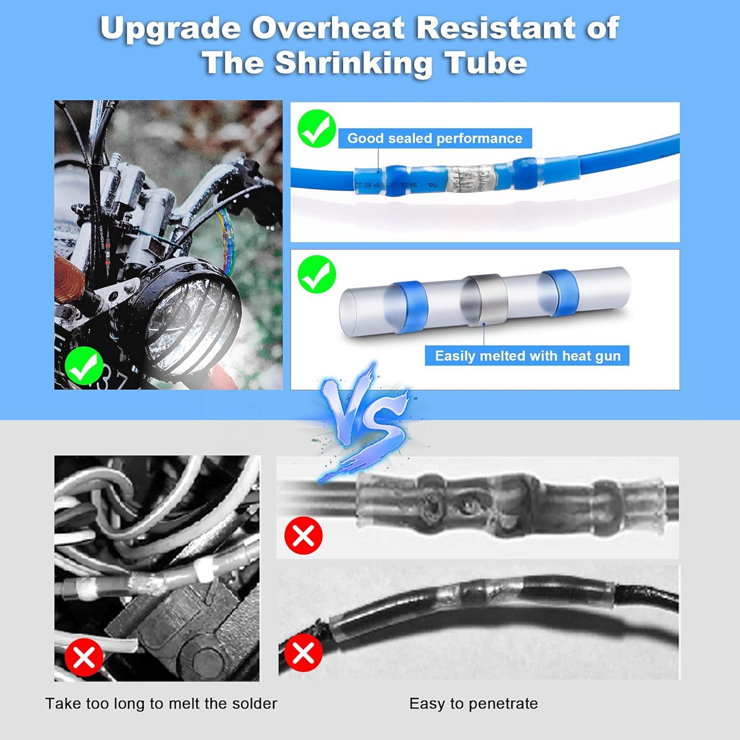 Kit de Conectores de Soldadura Termoretráctil Kuject 120PCS IP67