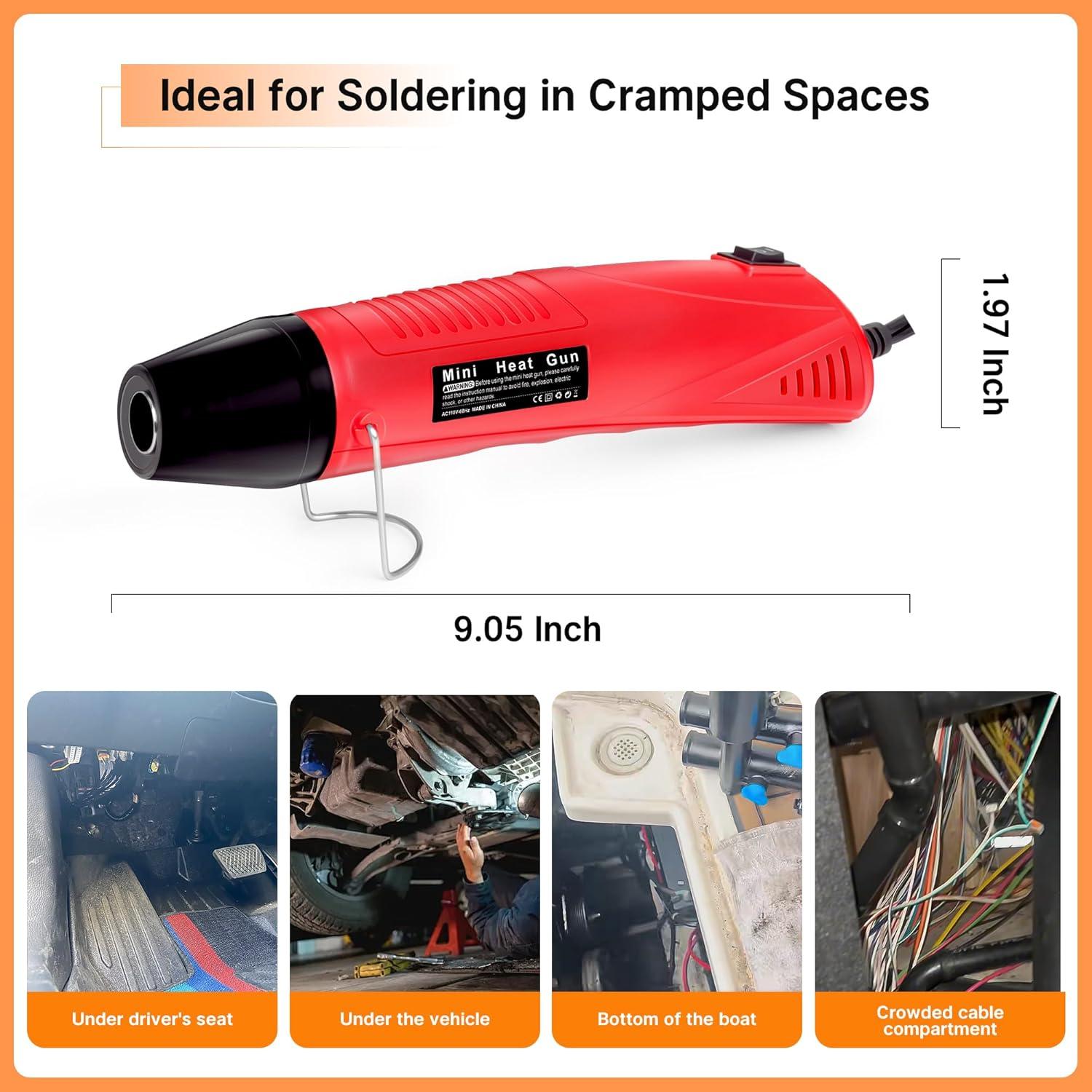 Kit de Conectores de Cable Kuject 820PCS con Pistola de Calor