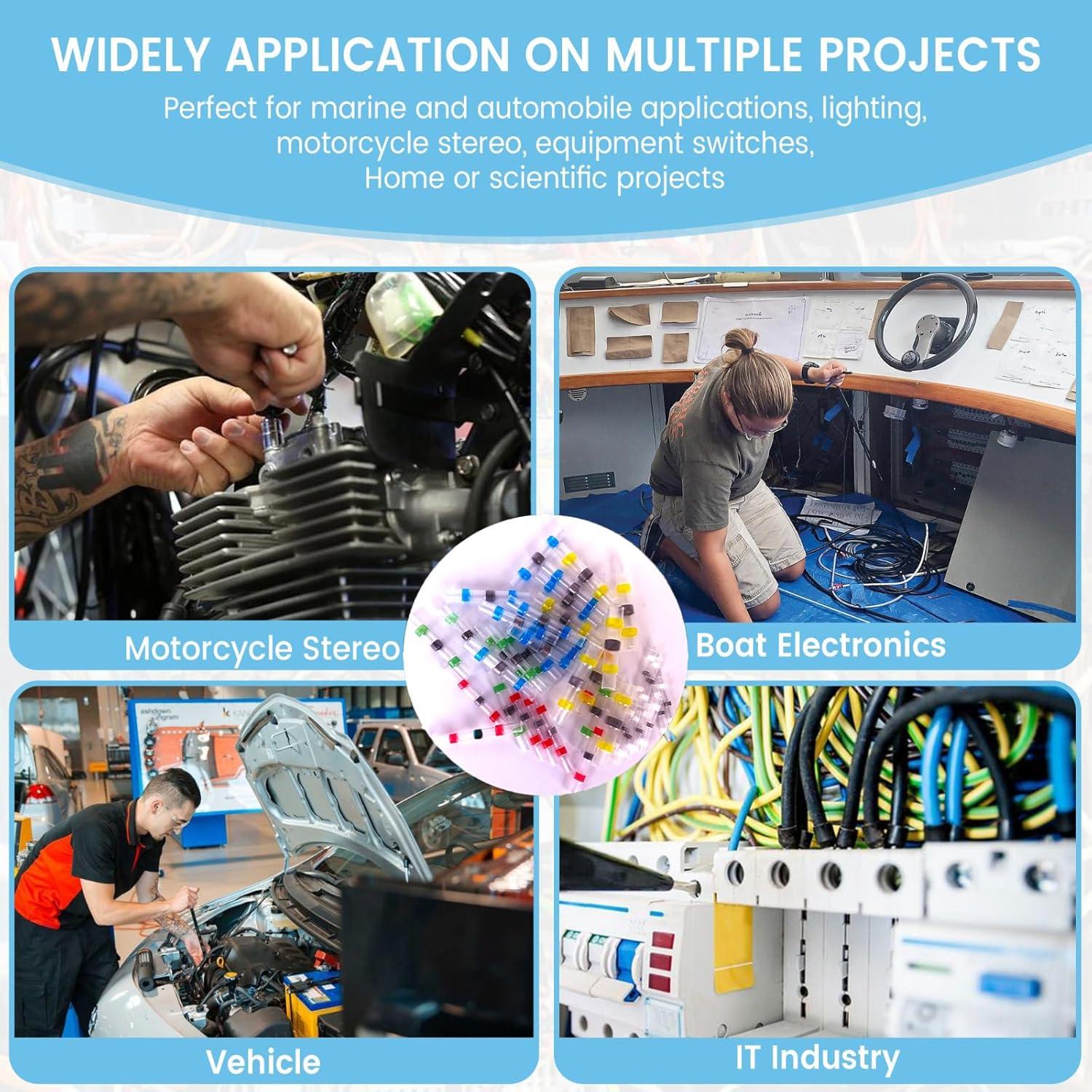 Kit de Conectores de Empalme Térmica AKOSN 455 Piezas 26-10 AWG