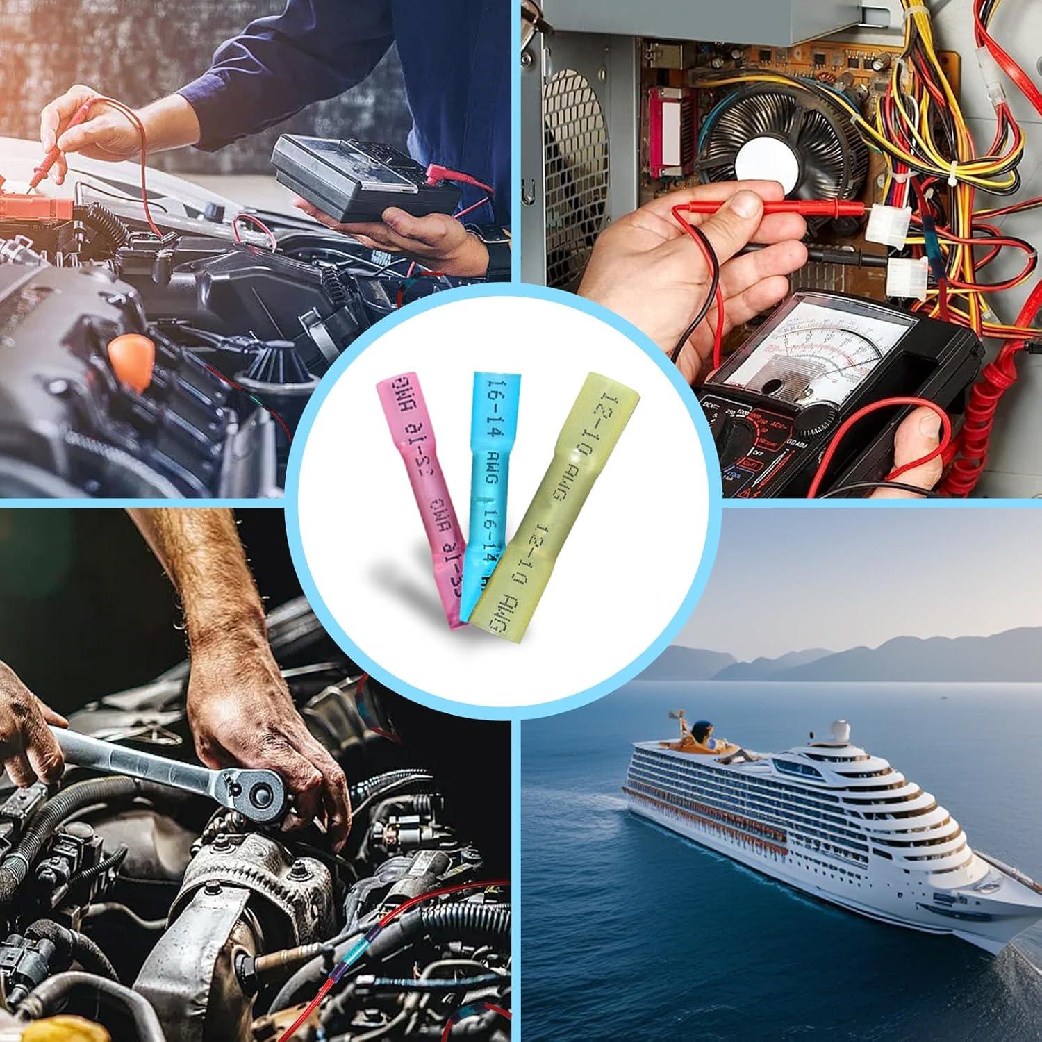 Kit de 50 Conectores de Termorretráctil LordandLand 22-10AWG