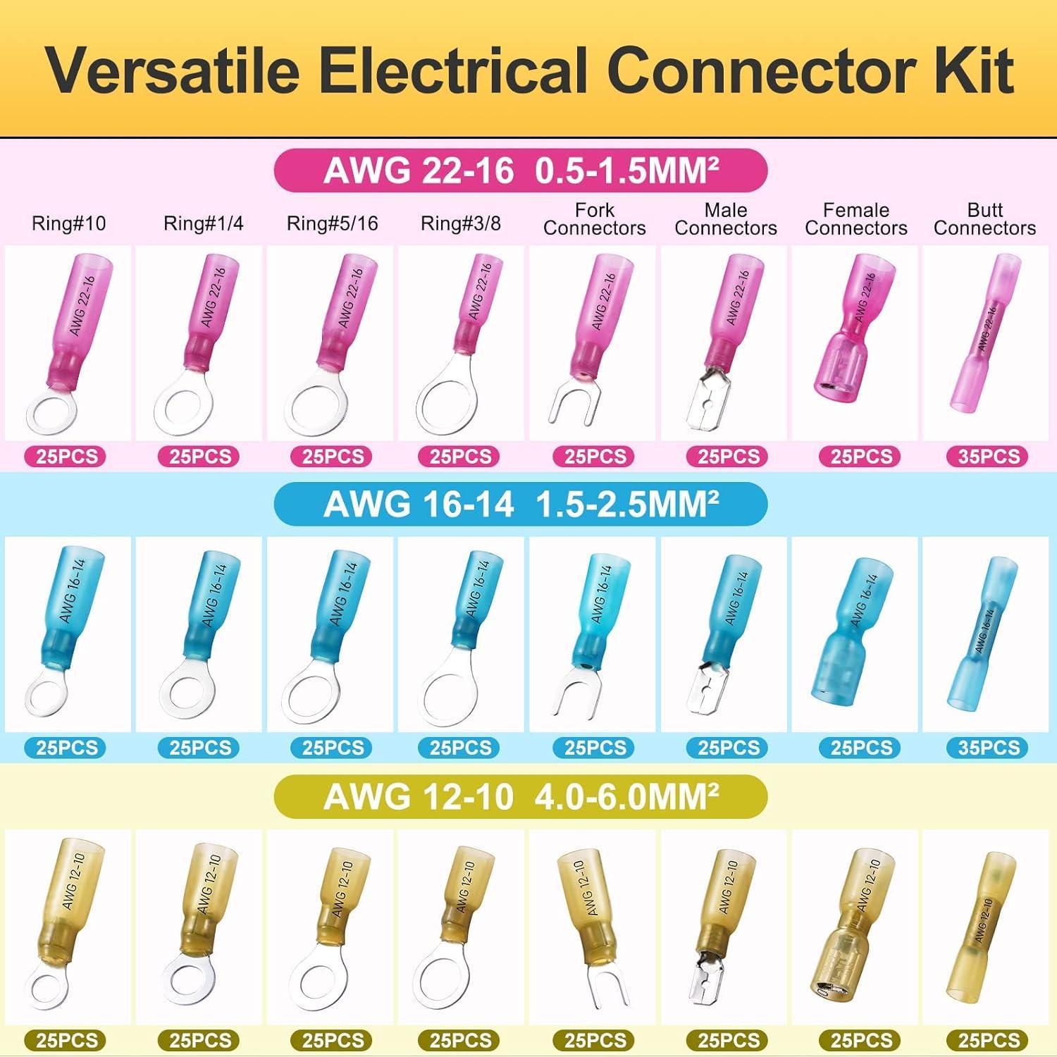 Kit de Conectores Eléctricos 620PCS CEACHOI Impermeables