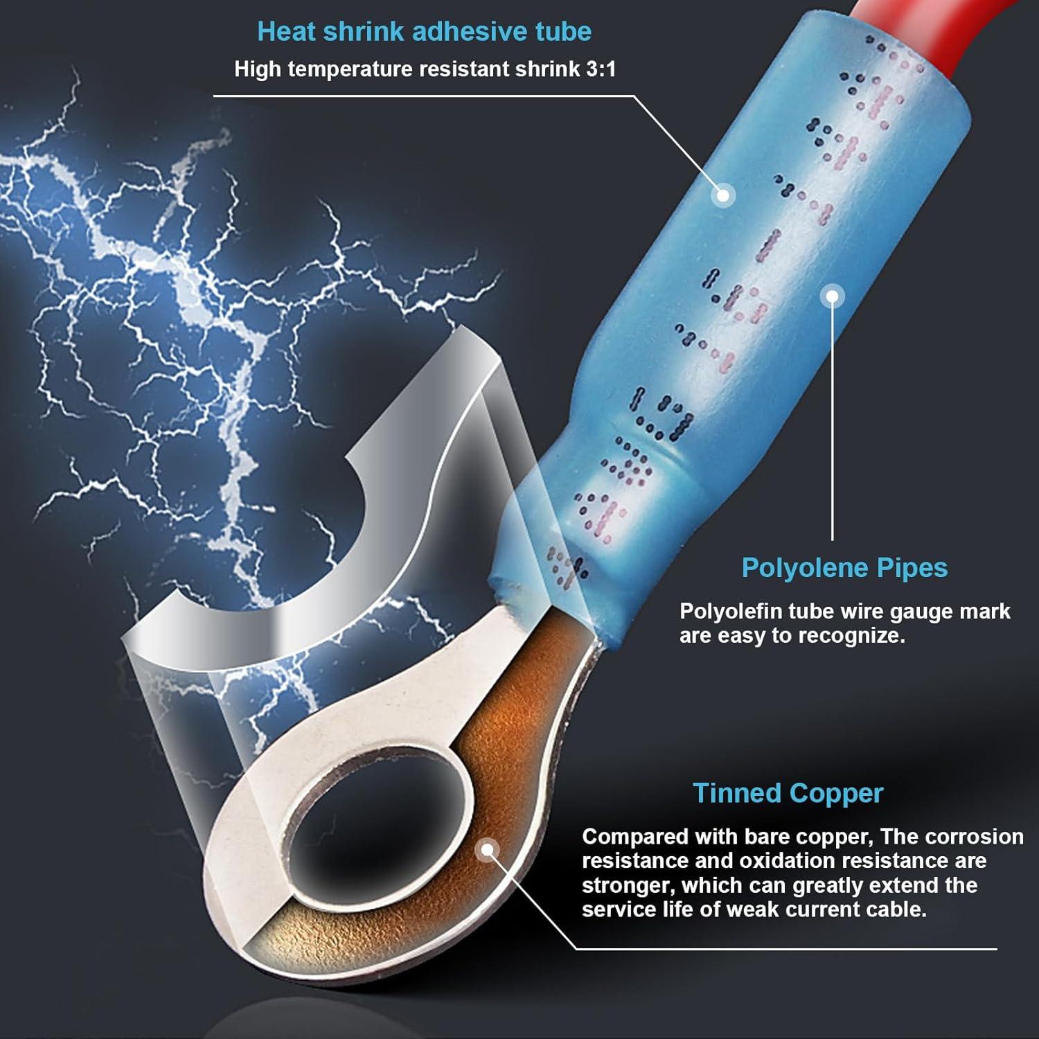 Kit de 120 Conectores Termoretráctiles Tnisesm para Cables