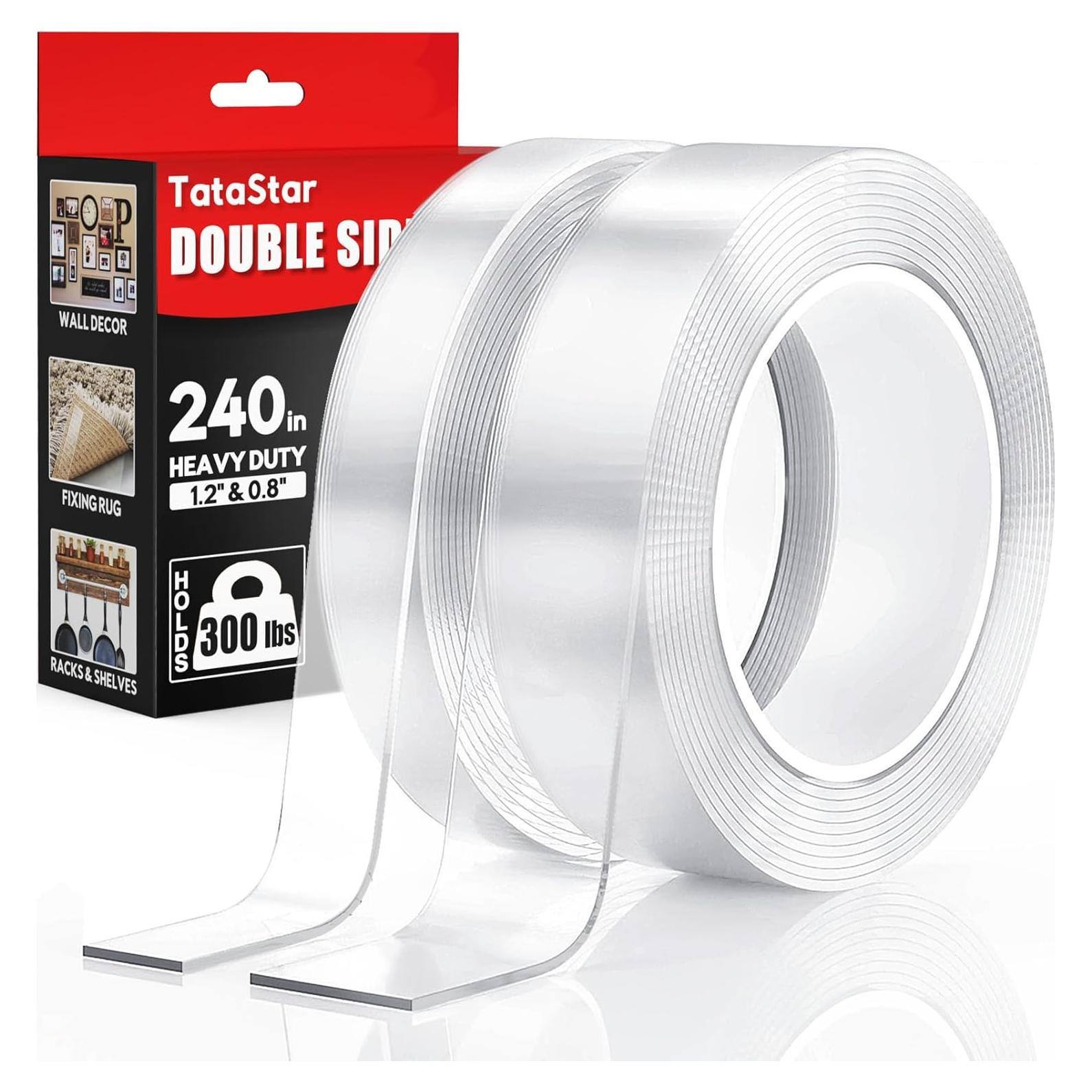 Cinta Doble Cara Tatastar 2 Rollos 6.1 m Alta Resistencia