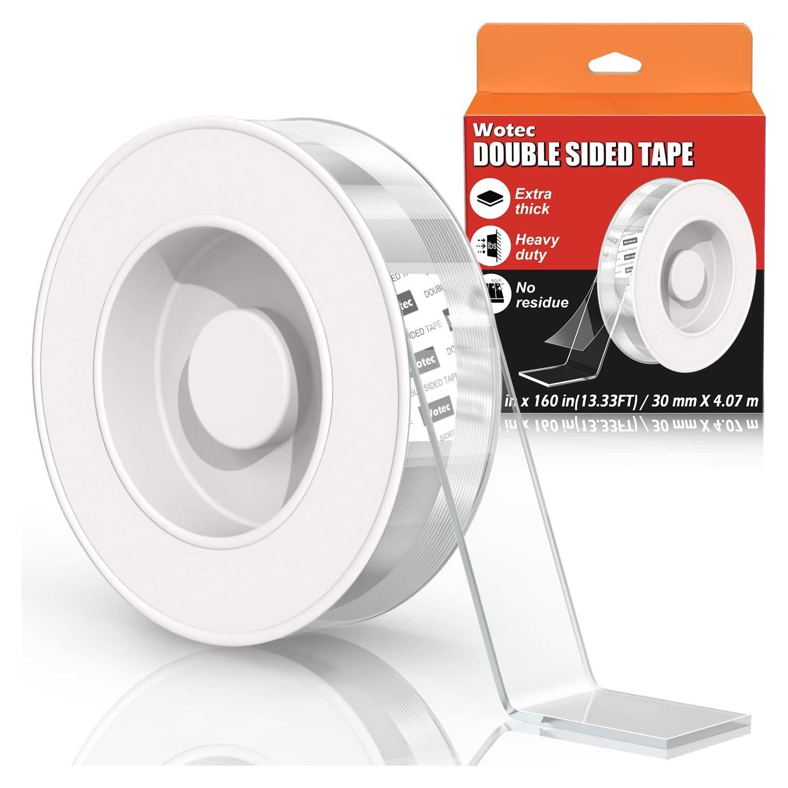 Cinta Doble Cara Resistente Wotec 4.06 m Removible Sin Residuos