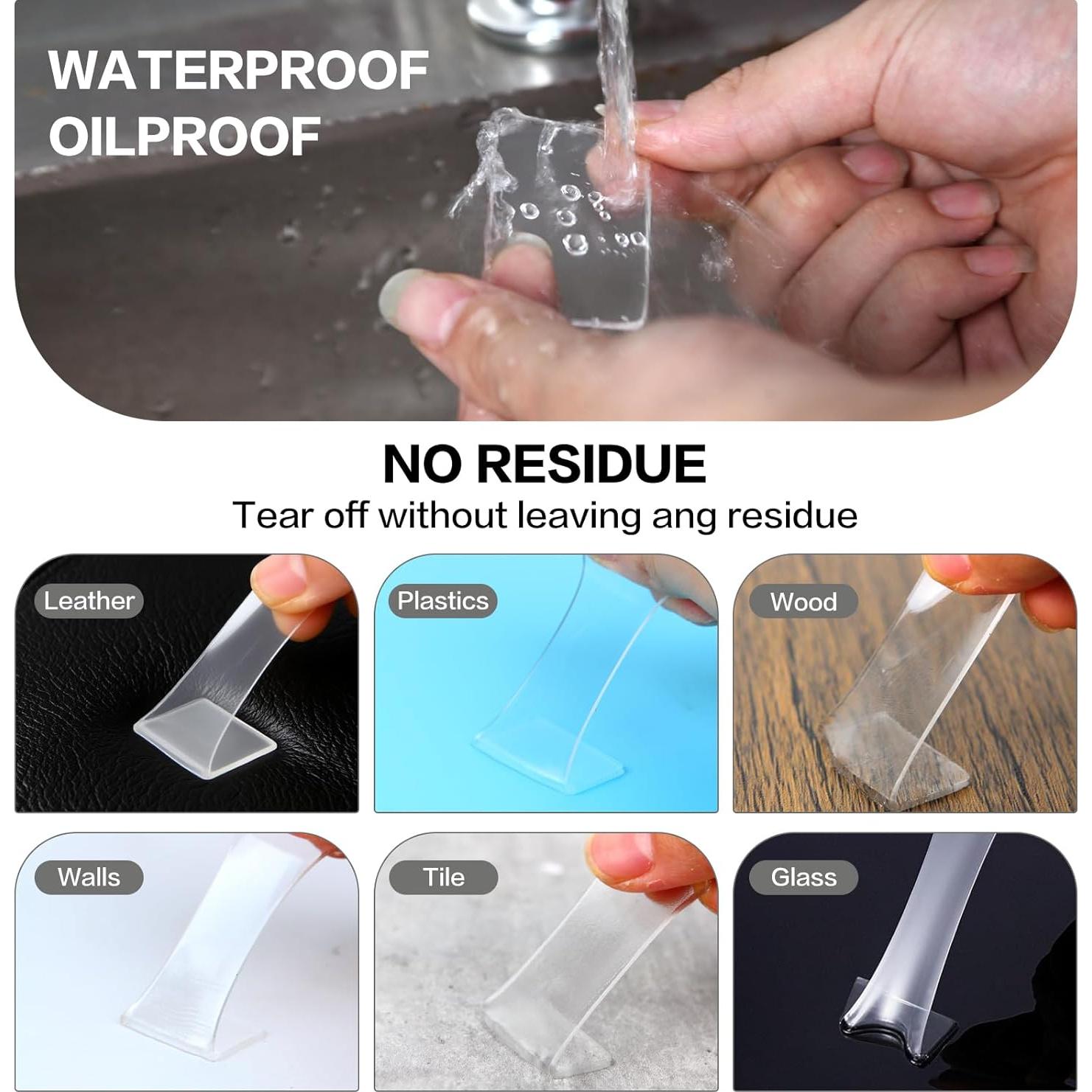 48 Almohadillas Adhesivas Doble Cara Nano Monsensiy 3x5cm