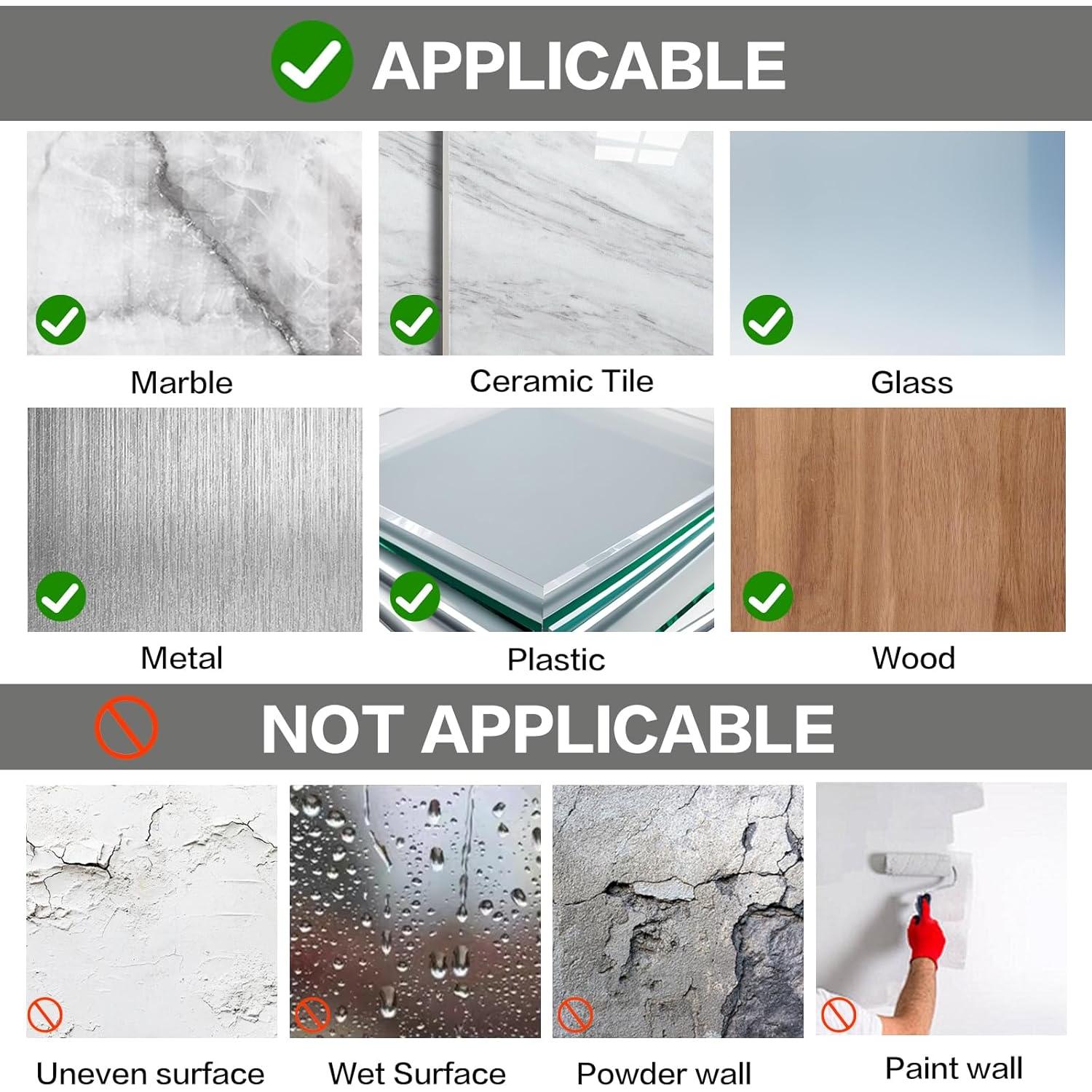 48 Almohadillas Adhesivas Doble Cara Nano Monsensiy 3x5cm