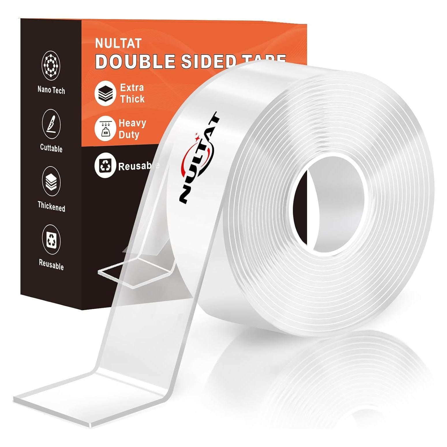 Cinta Doble Cara NULTAT 3 cm x 3.05 m Transparente Resistente