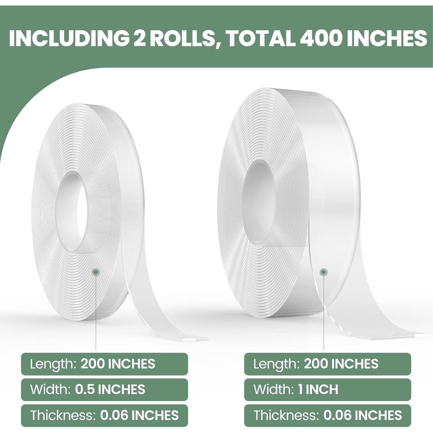 Cinta Doble Cara YUUMEA 10m Alta Resistencia Transparente