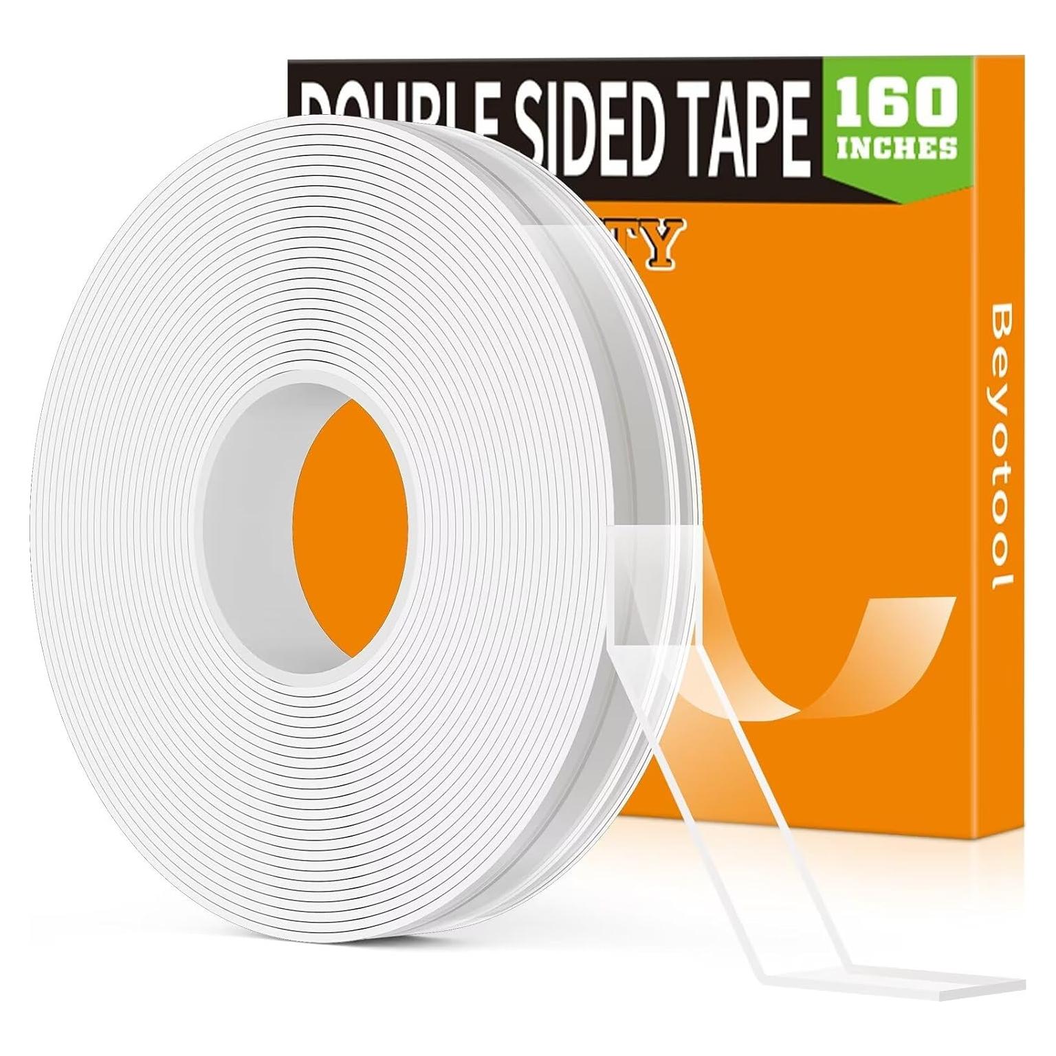 Cinta Doble Cara Beyotool 406.4 cm Alta Resistencia Transparente