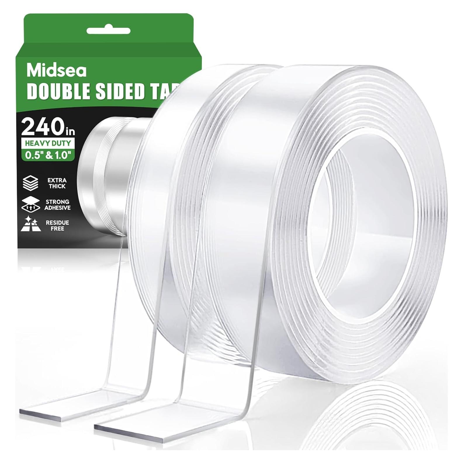 Cinta Adhesiva Doble Cara Extra Fuerte Midsea 609.6 cm